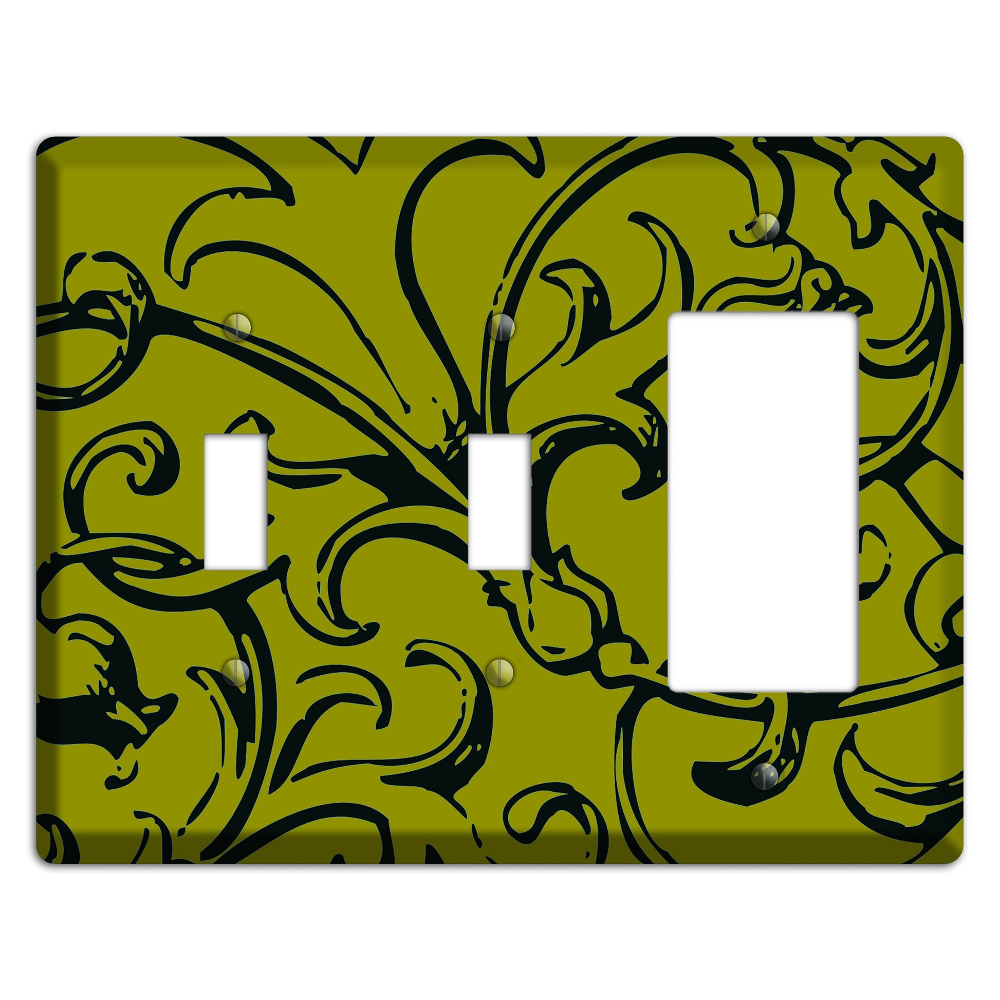 Victorian Olive 2 Toggle / Rocker Wallplate