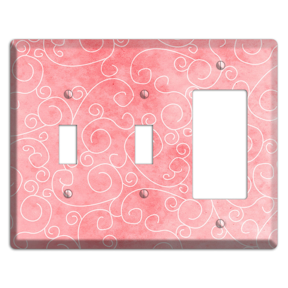 Azalea Soft Coral 2 Toggle / Rocker Wallplate