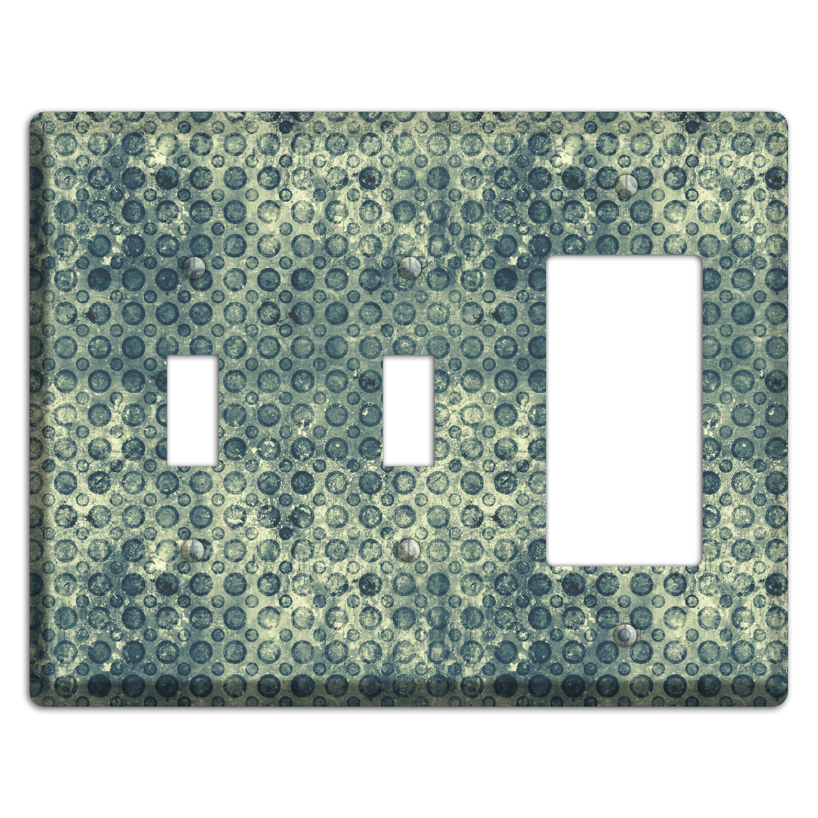 Green Circles 2 Toggle / Rocker Wallplate