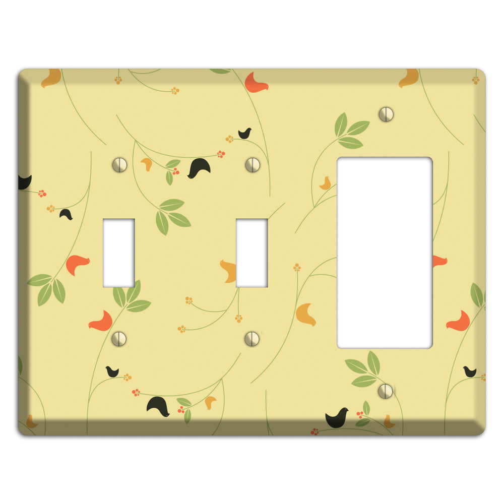 Delicate Yellow Flowers 2 Toggle / Rocker Wallplate
