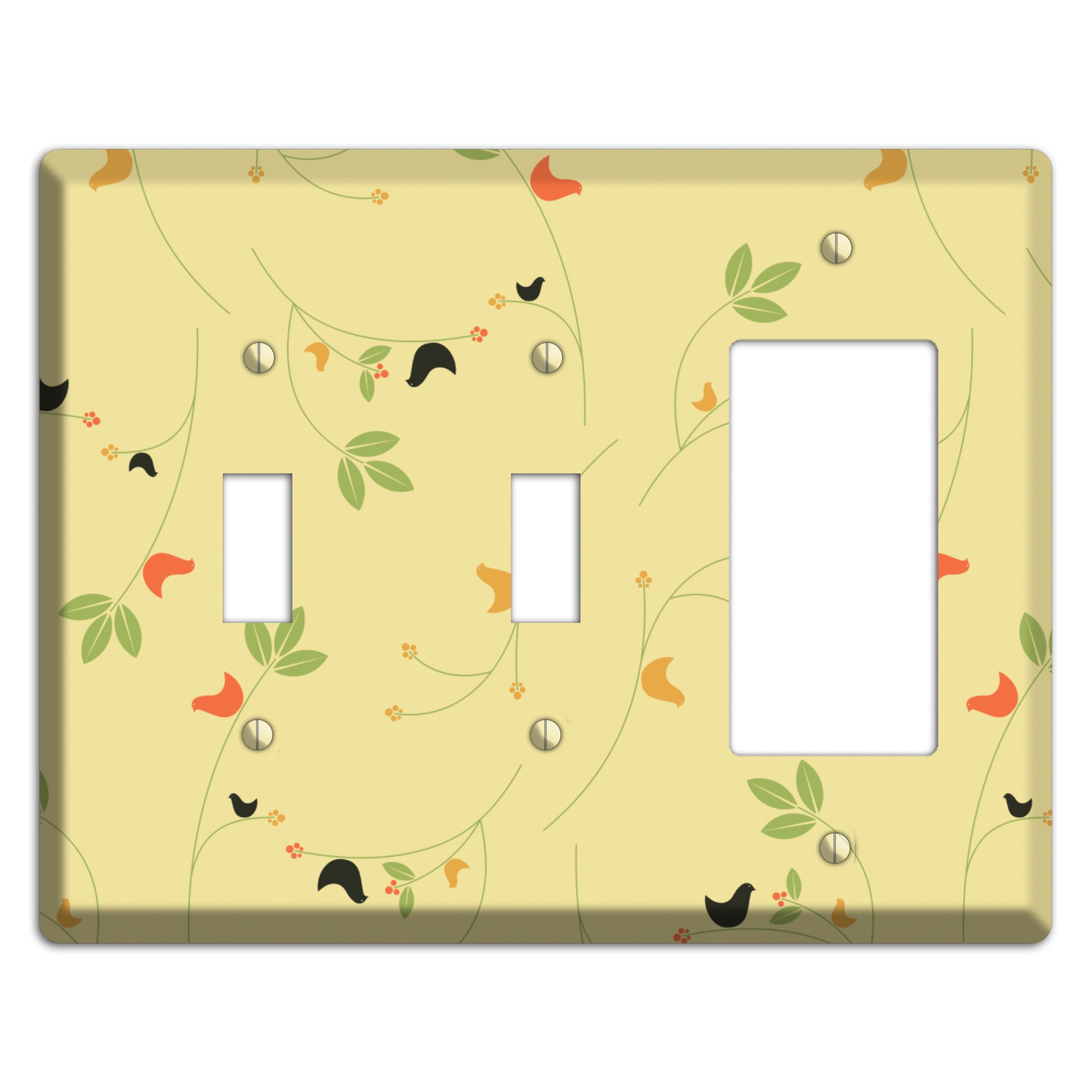 Delicate Yellow Flowers 2 Toggle / Rocker Wallplate