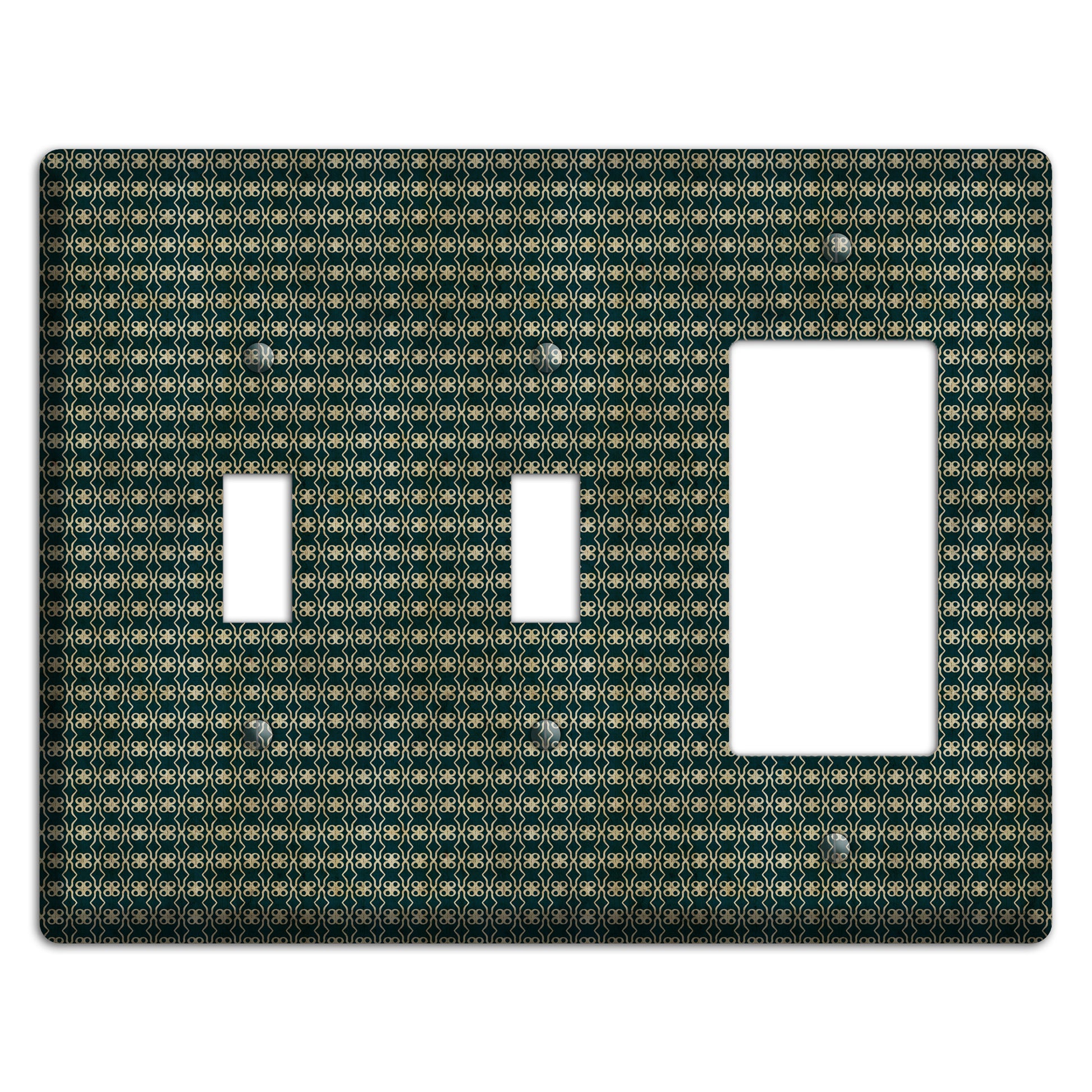 Dark Green Grunge Tiny Tiled Tapestry 2 2 Toggle / Rocker Wallplate