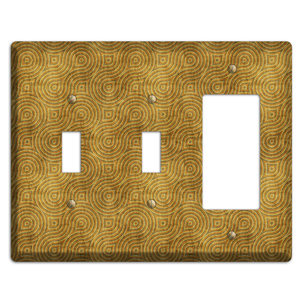 Mustard Swirl 2 Toggle / Rocker Wallplate