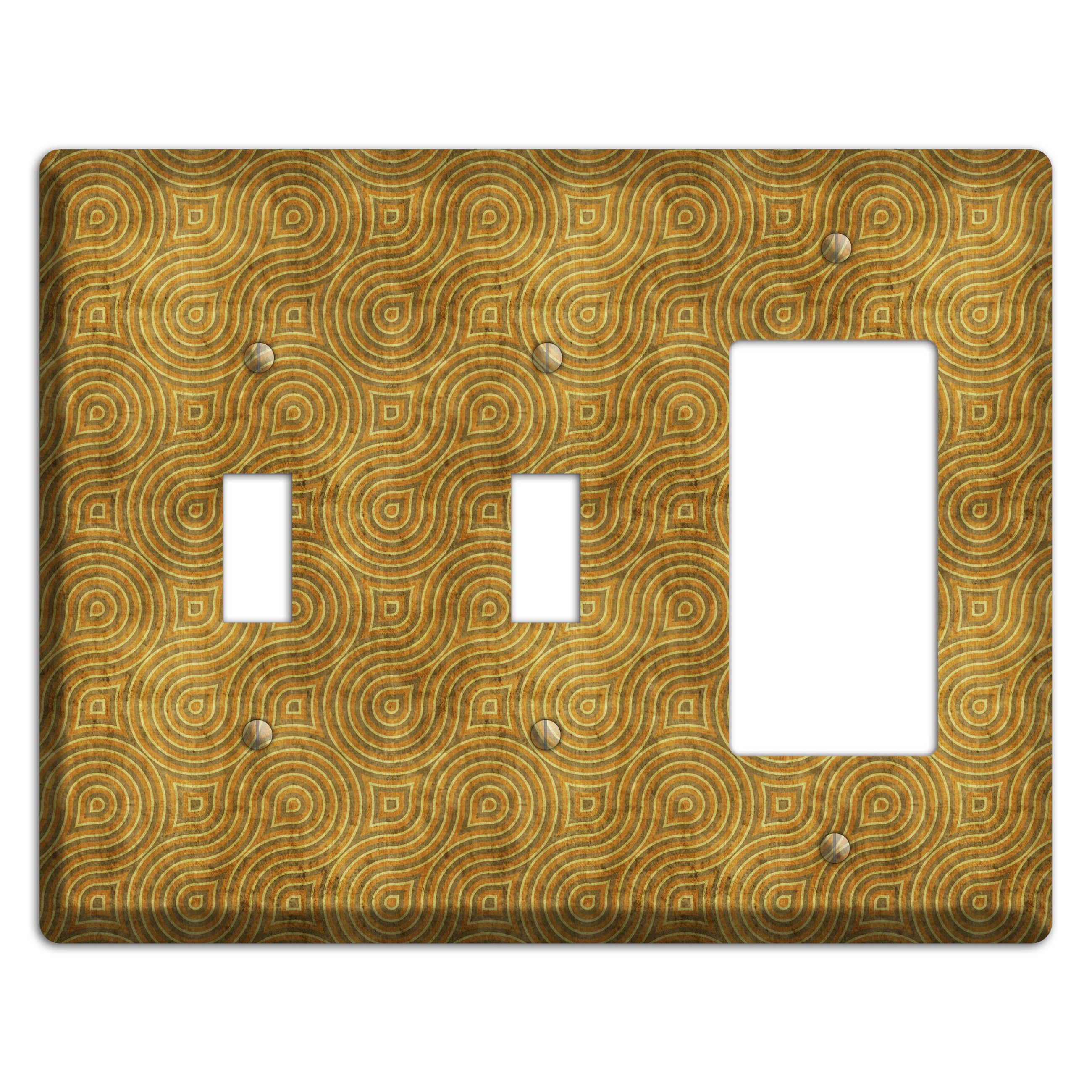 Mustard Swirl 2 Toggle / Rocker Wallplate