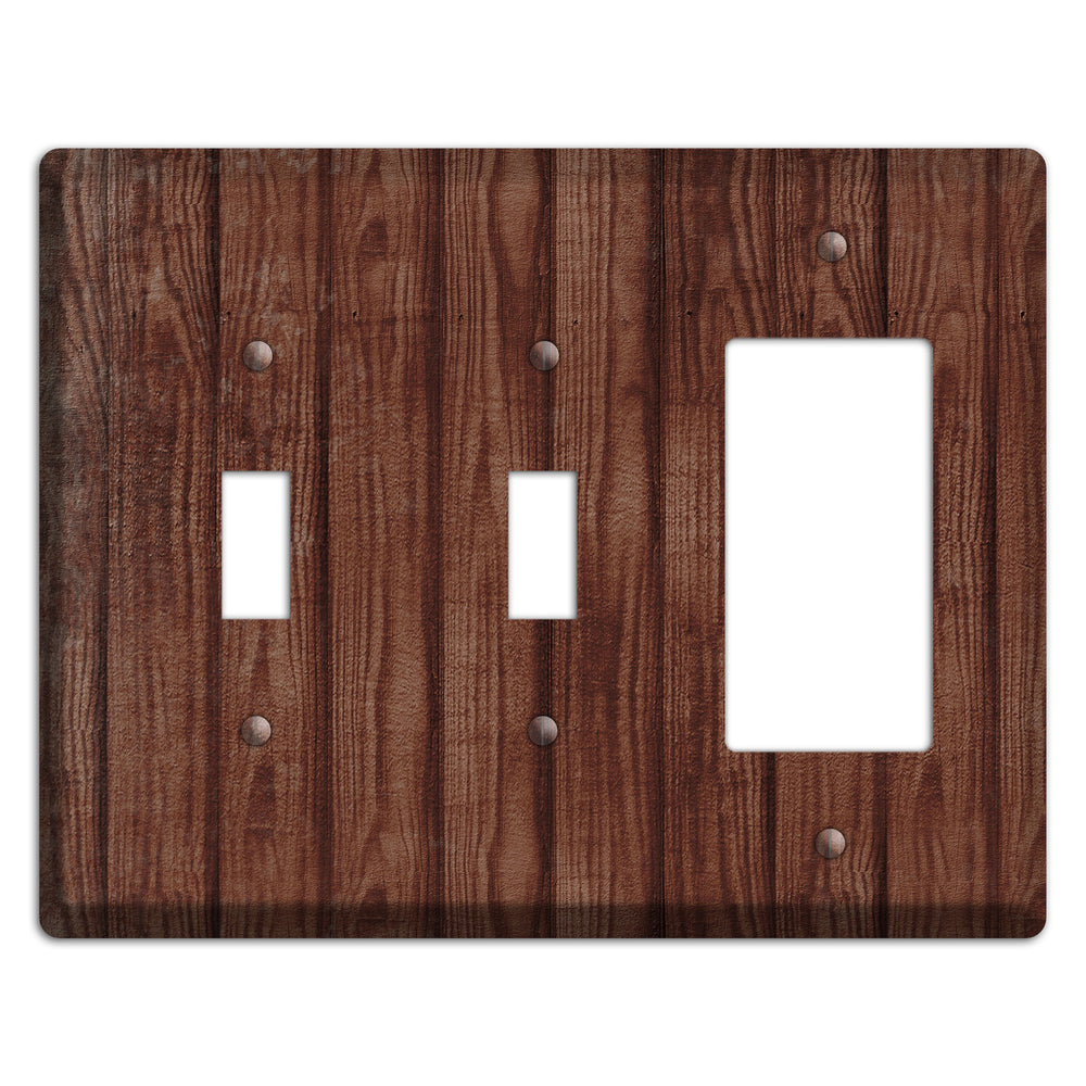 Saddle Weathered Wood 2 Toggle / Rocker Wallplate