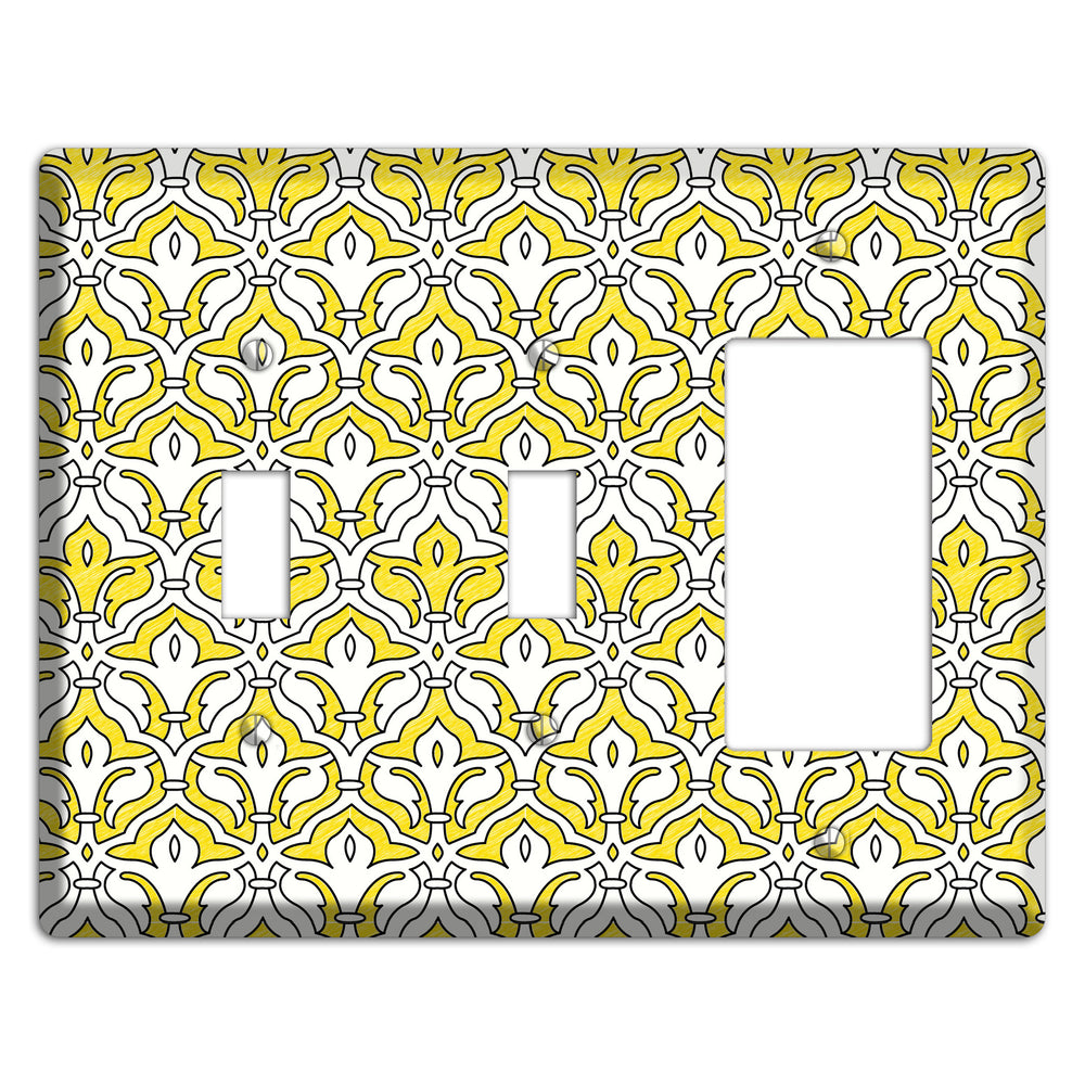 Yellow Scallop Tapestry 2 Toggle / Rocker Wallplate