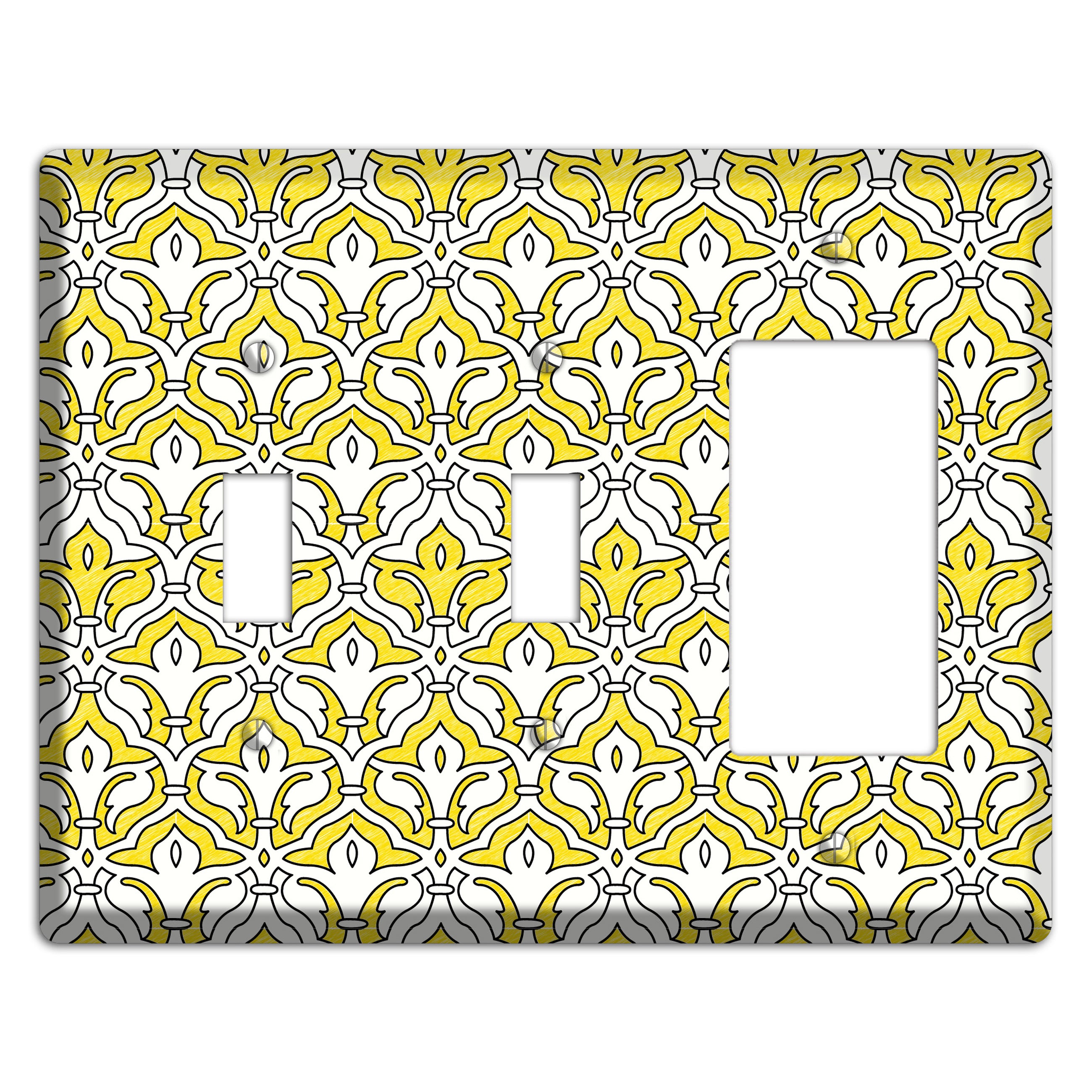 Yellow Scallop Tapestry 2 Toggle / Rocker Wallplate