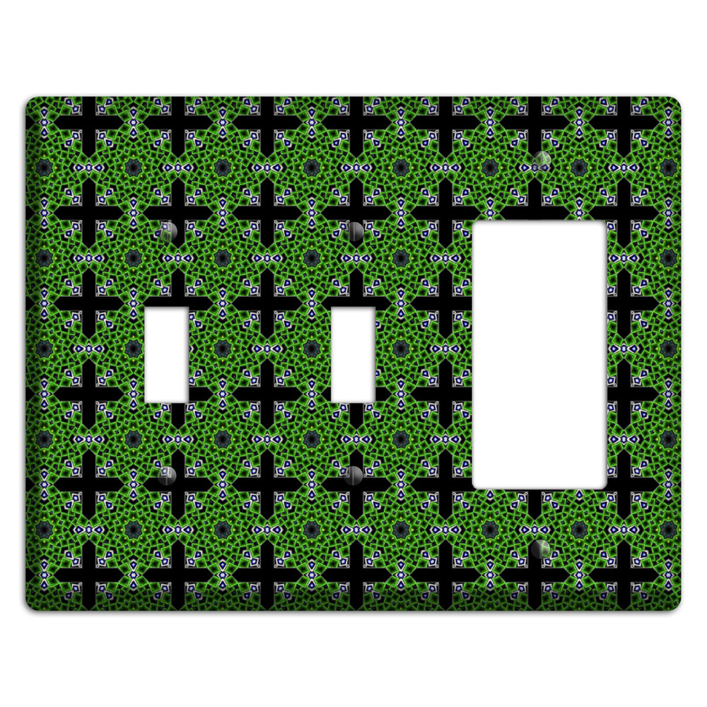 Green Foulard 3 2 Toggle / Rocker Wallplate