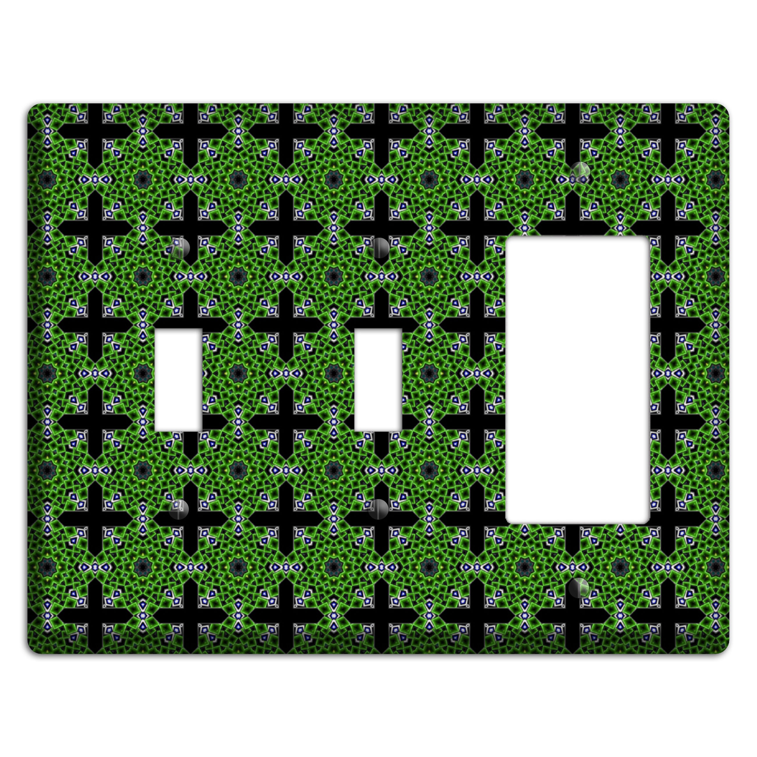 Green Foulard 3 2 Toggle / Rocker Wallplate