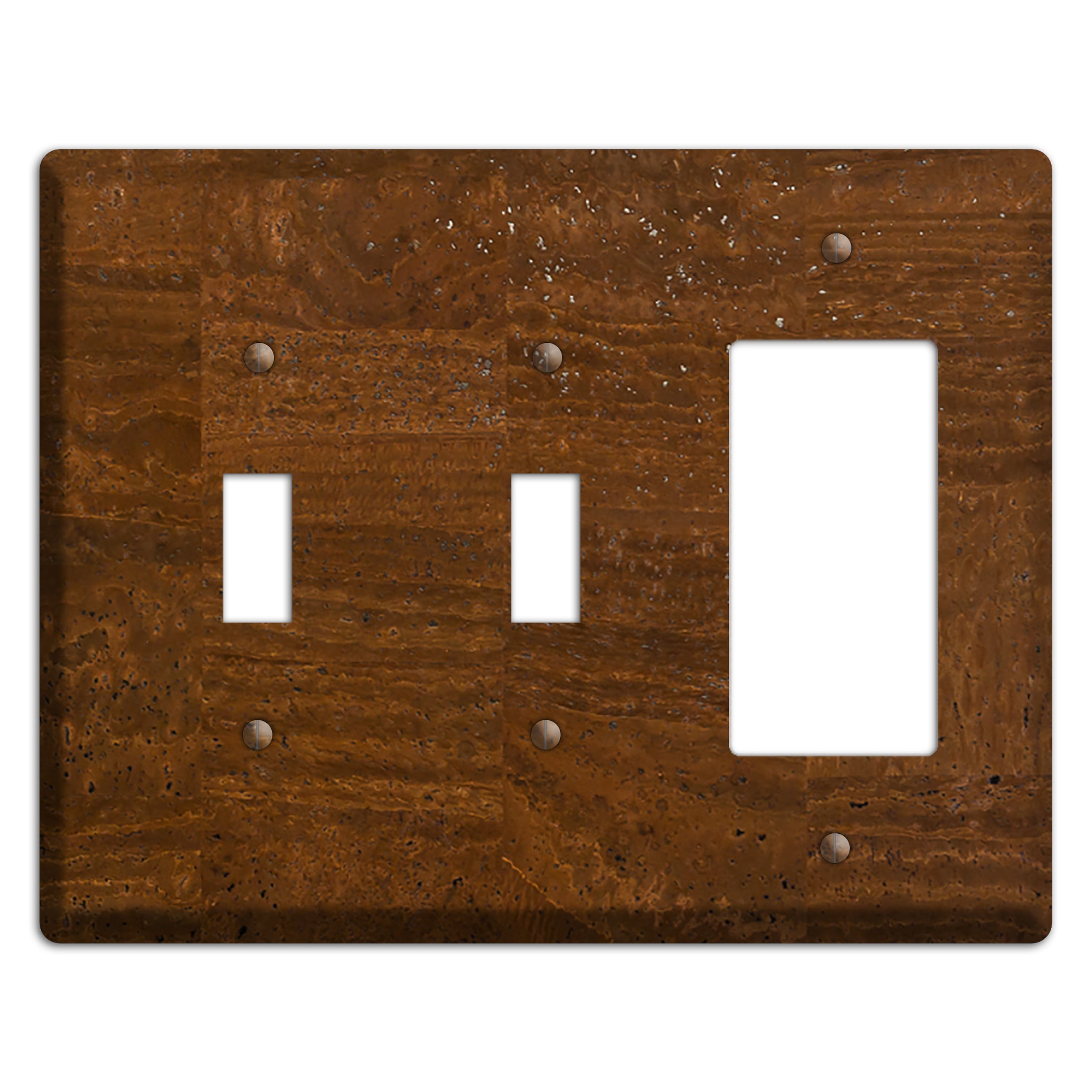 Milk Chocolate Cork 2 Toggle / Rocker Wallplate