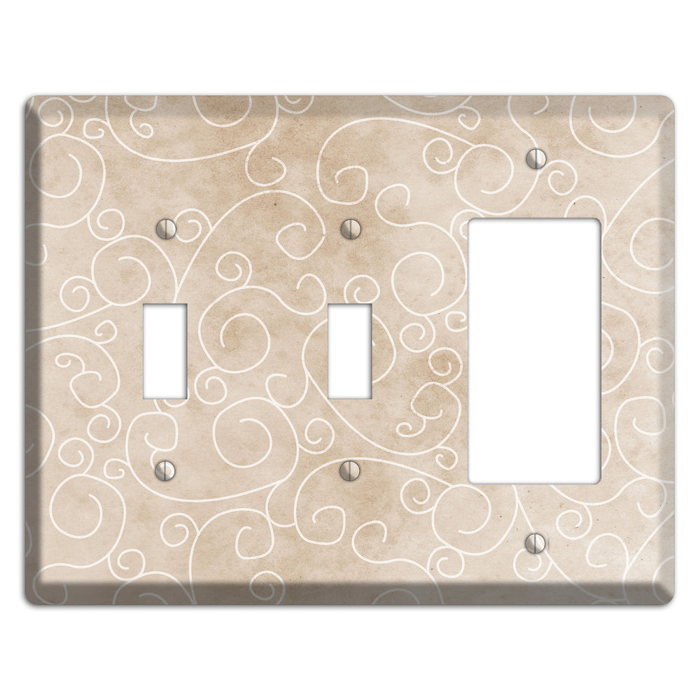 Wafer Neutral Texture 2 Toggle / Rocker Wallplate
