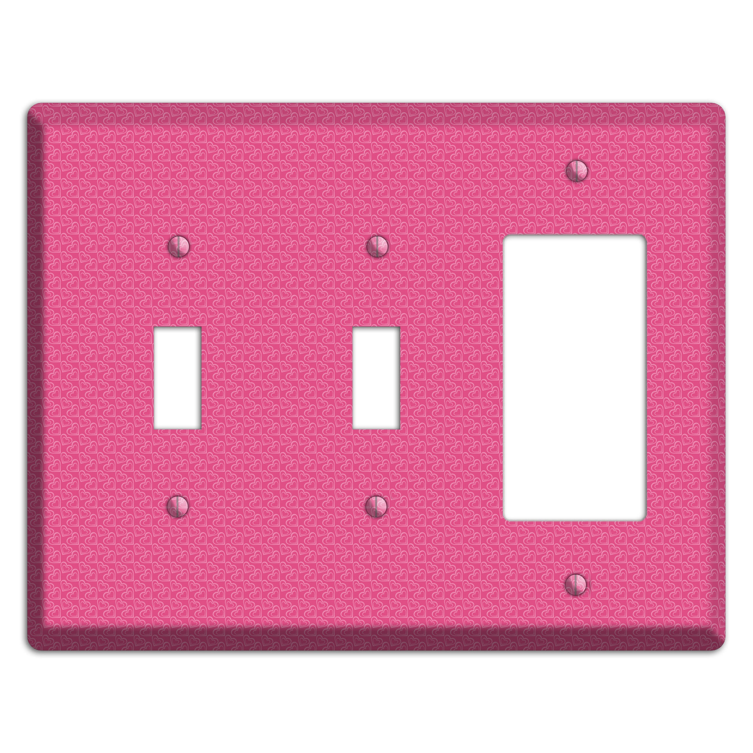 Tiny Pink Hearts 2 Toggle / Rocker Wallplate