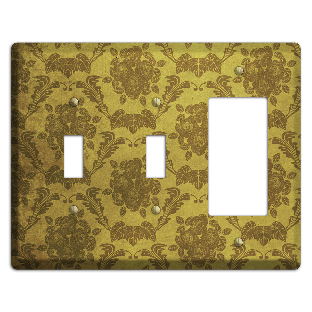 Pesto Vintage Rose Damask 2 Toggle / Rocker Wallplate