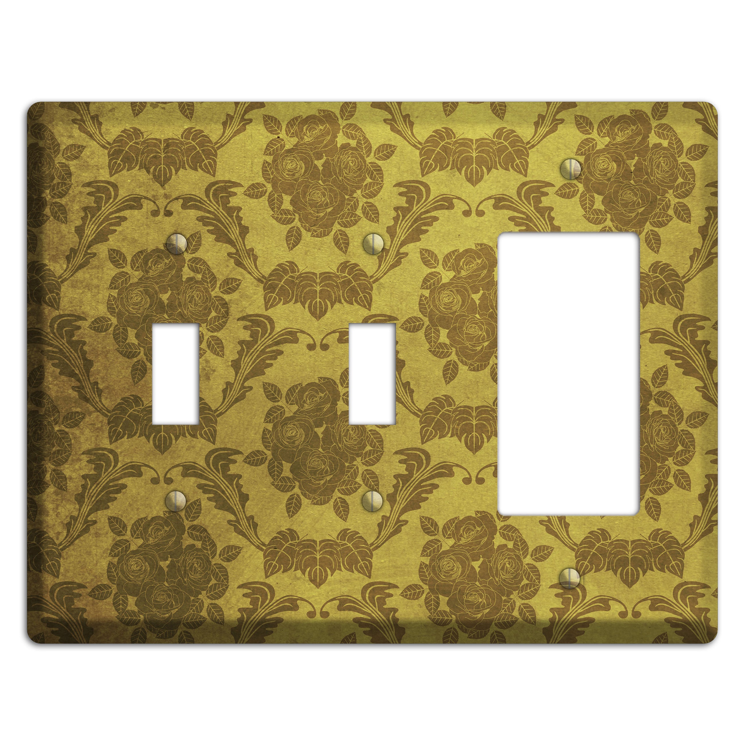 Pesto Vintage Rose Damask 2 Toggle / Rocker Wallplate