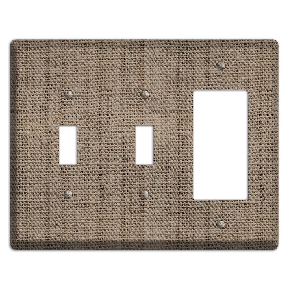 Sand Dune Burlap 2 Toggle / Rocker Wallplate