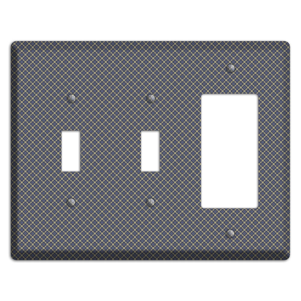Blue-grey Arabesque 2 Toggle / Rocker Wallplate