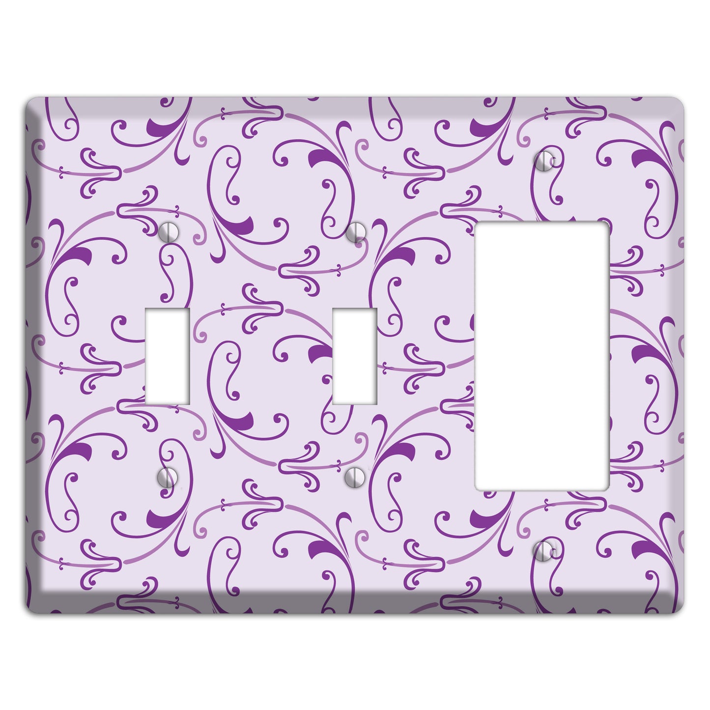 Lilac Victorian Sprig 2 Toggle / Rocker Wallplate