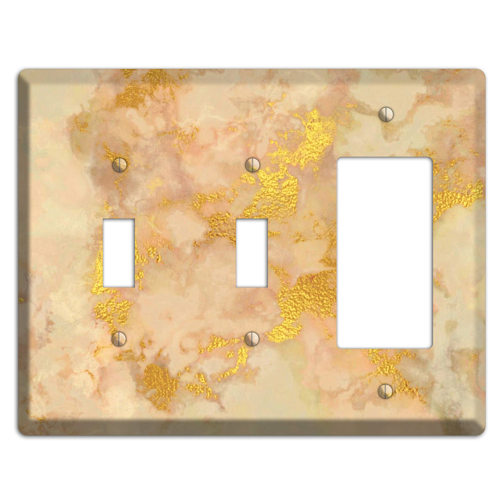 Old Gold Marble 2 Toggle / Rocker Wallplate