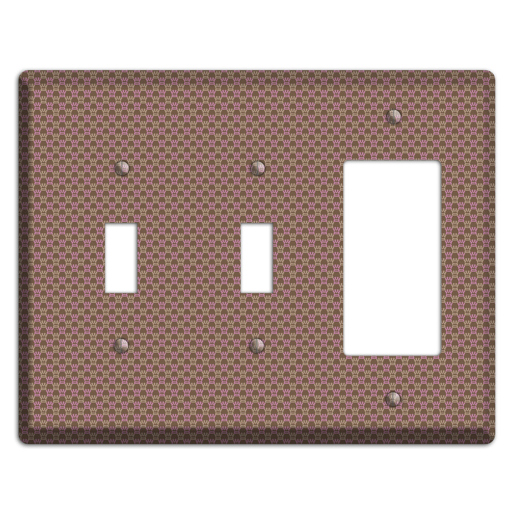 Brown Foulard 2 Toggle / Rocker Wallplate