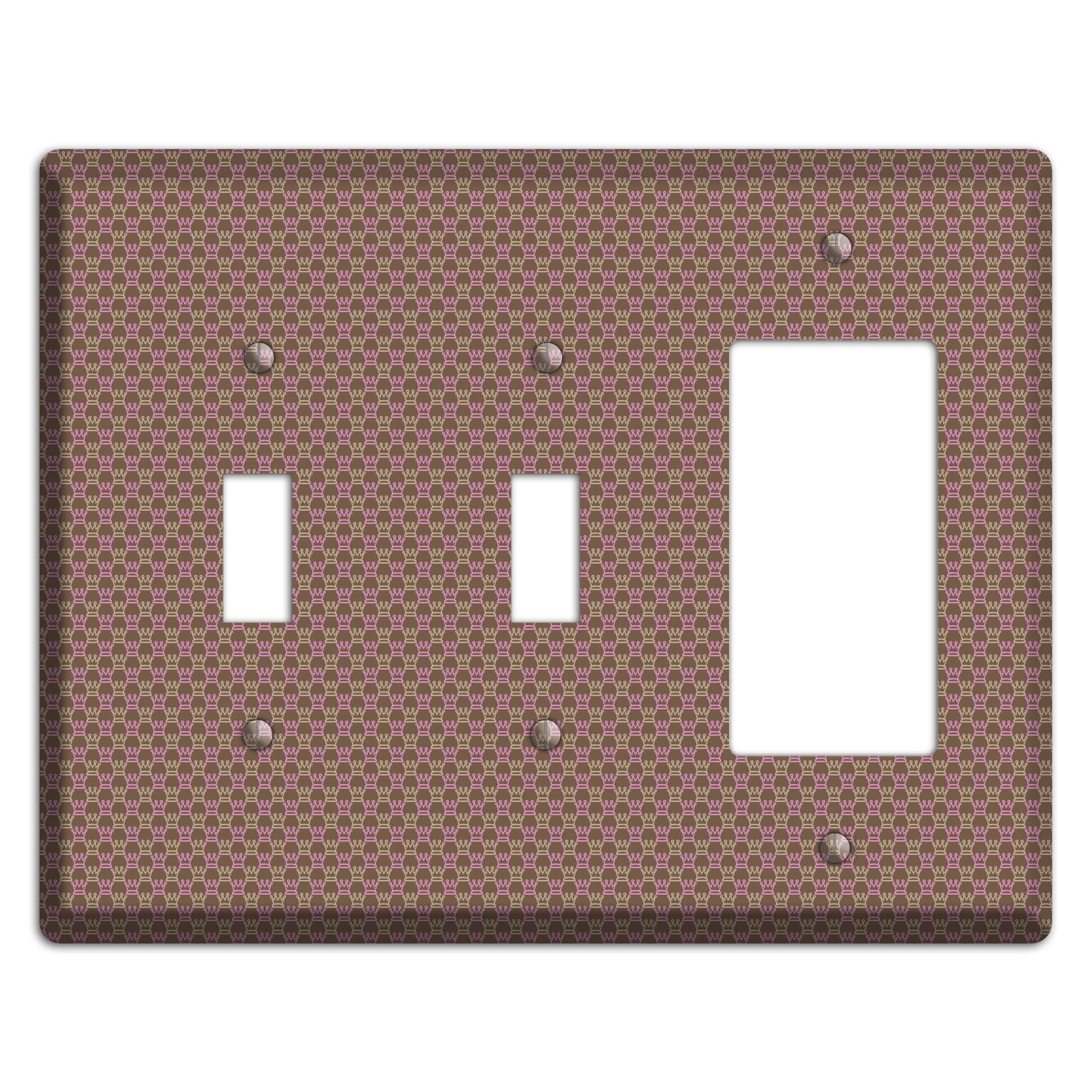 Brown Foulard 2 Toggle / Rocker Wallplate