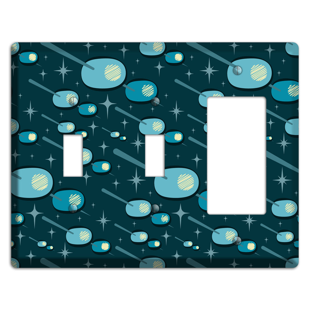 Navy Olives 2 Toggle / Rocker Wallplate