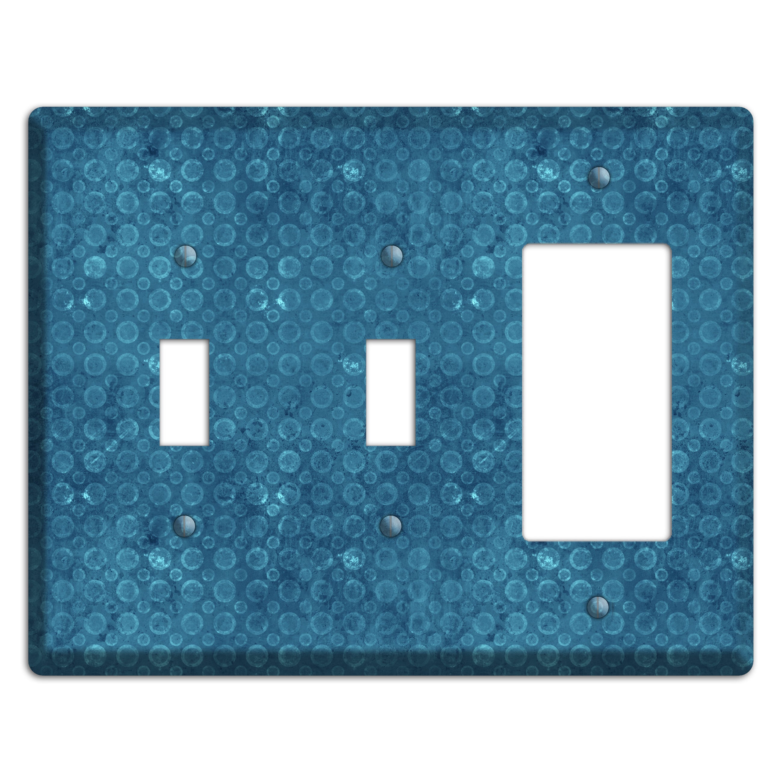 Turquoise Circles 2 Toggle / Rocker Wallplate