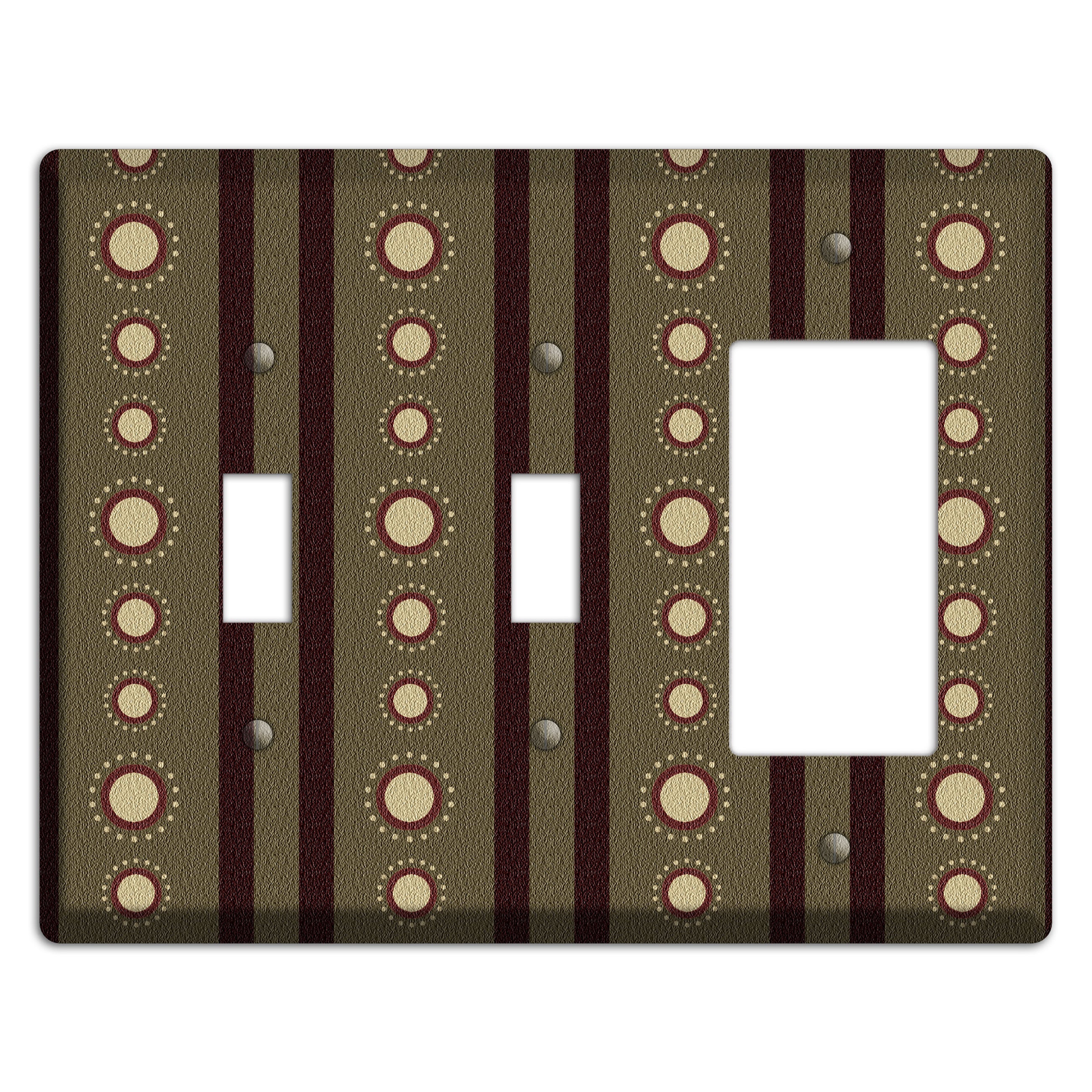 Multi Brown Suzani 2 Toggle / Rocker Wallplate