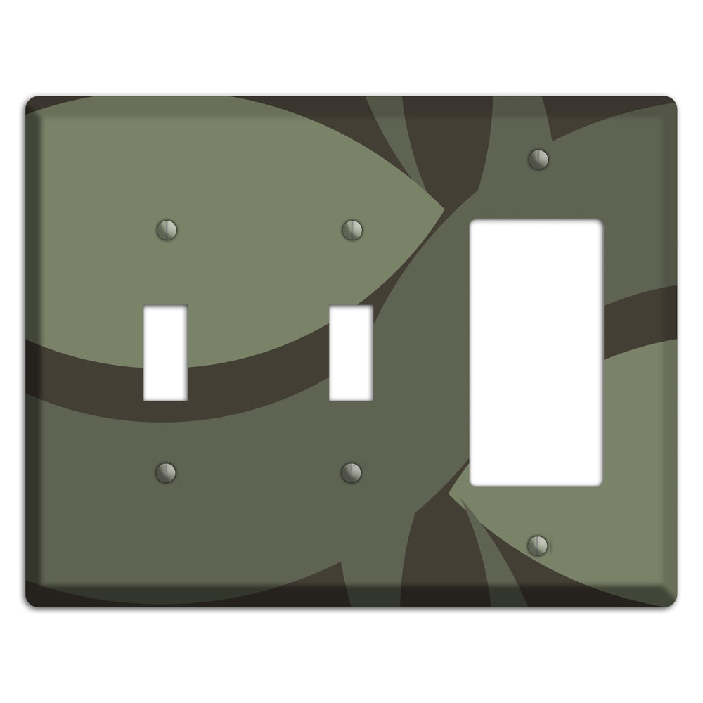 Olive Abstract 2 Toggle / Rocker Wallplate