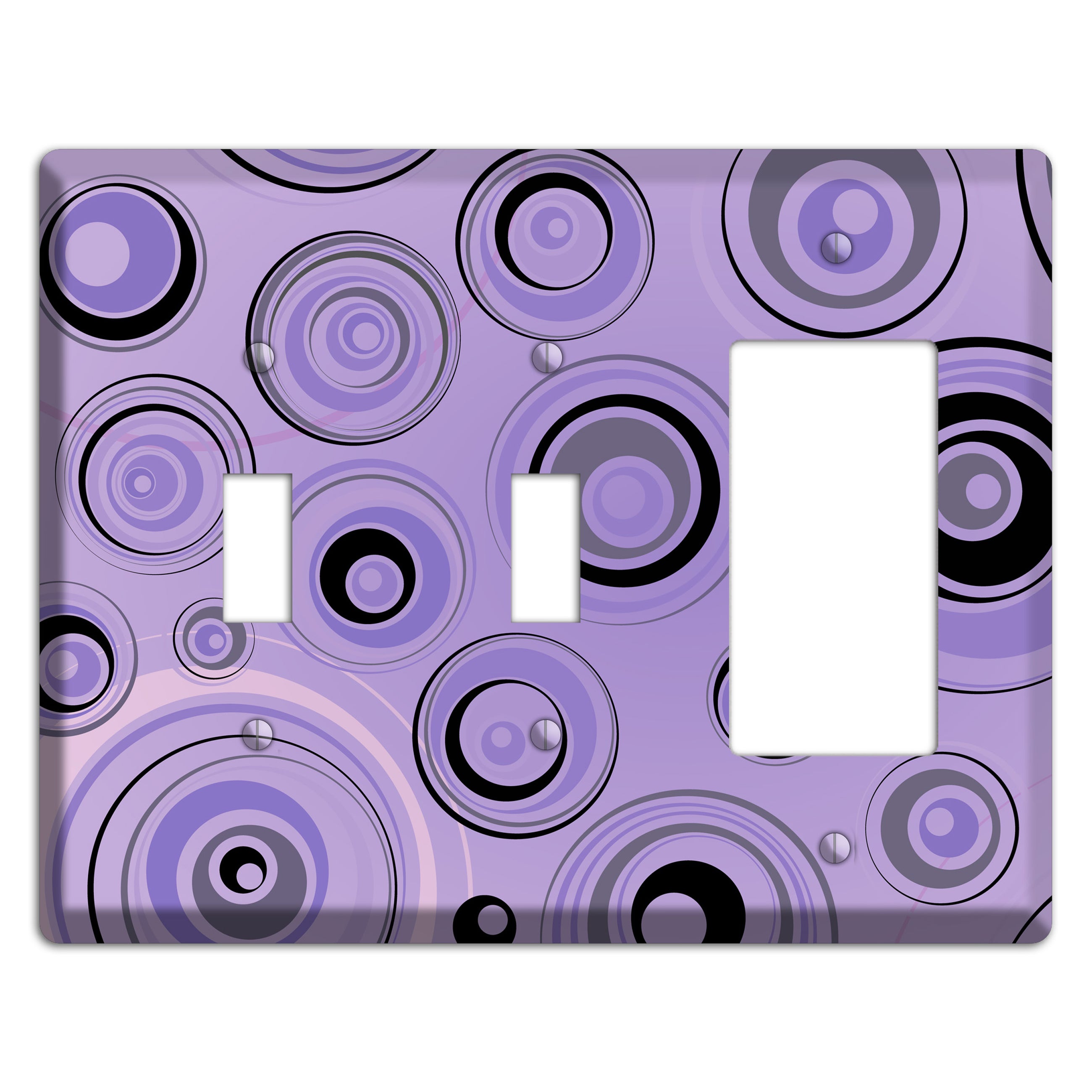 Lavender Circles 2 Toggle / Rocker Wallplate