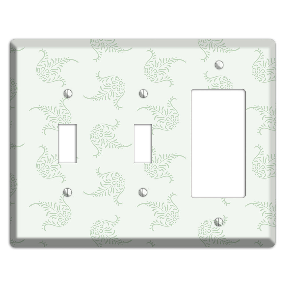 Mint Trefoil Cartouche 2 Toggle / Rocker Wallplate