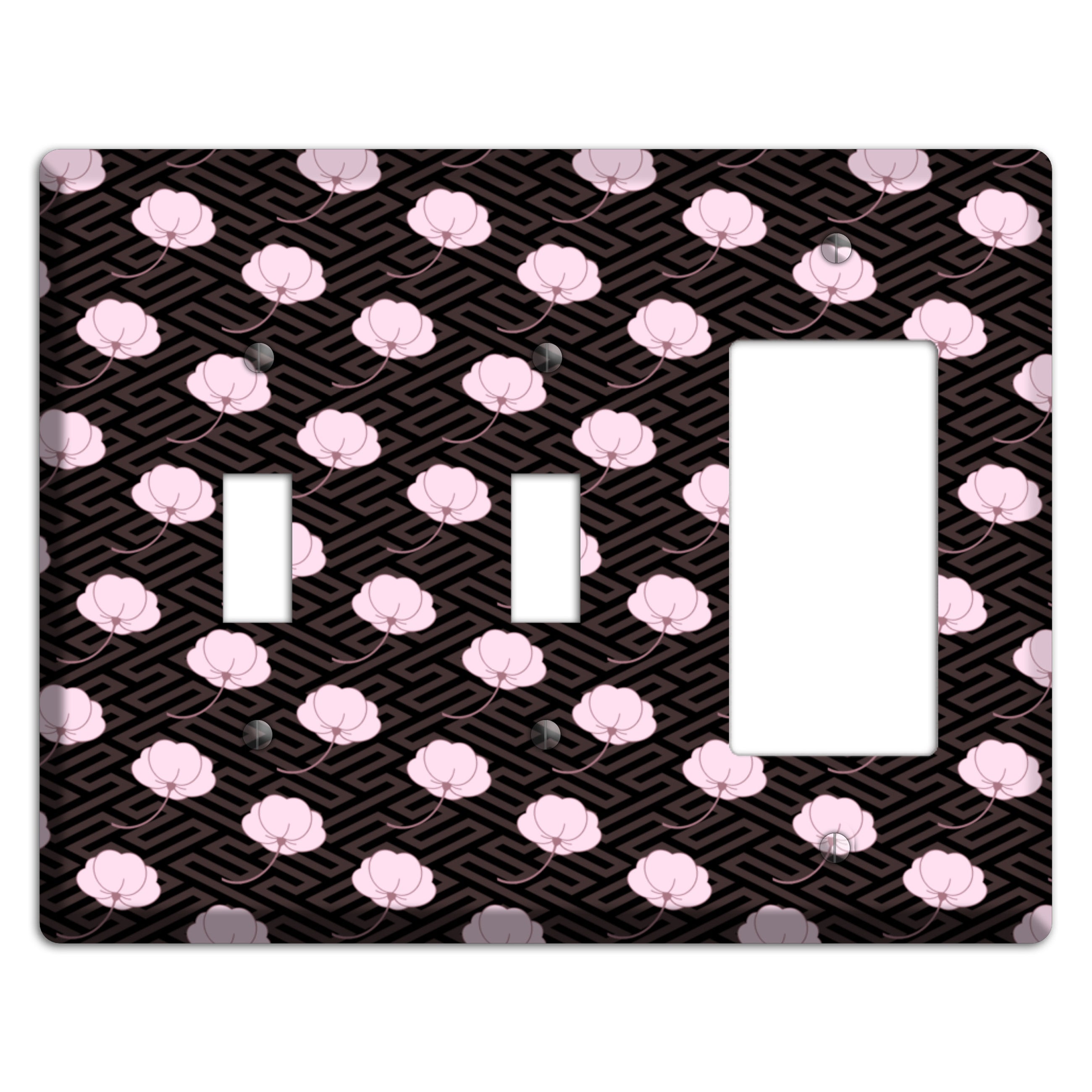 Small Asian Blossoms with Pattern 2 Toggle / Rocker Wallplate