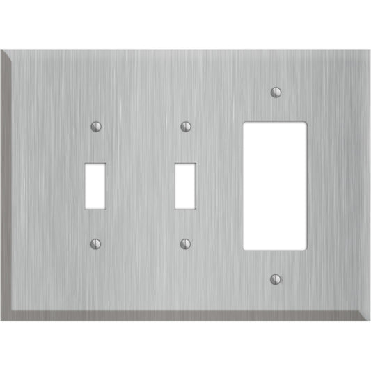 Oversized Discontinued Stainless Steel 2 Toggle / Rocker Wallplate