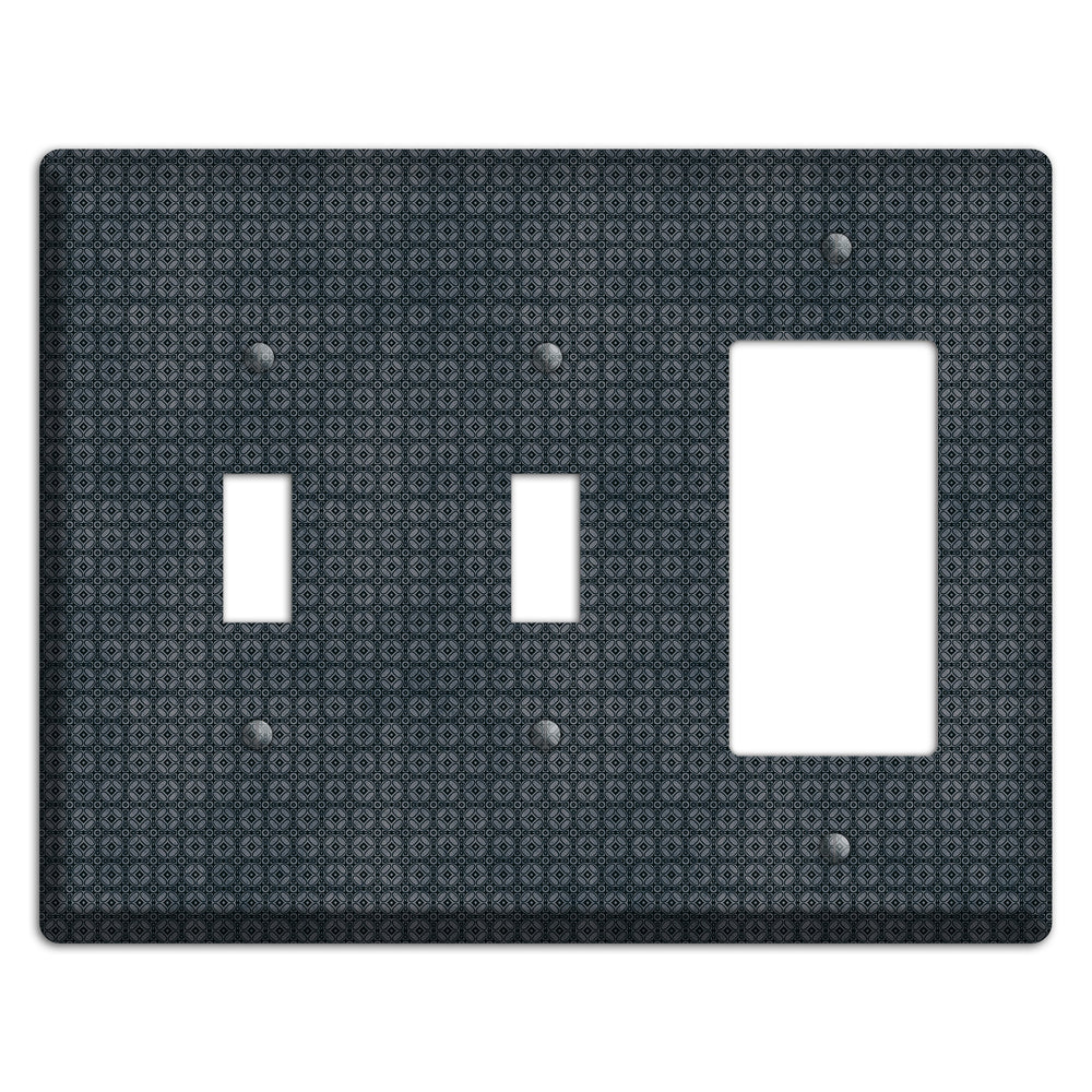 Multi Black and Grey Arabesque 2 Toggle / Rocker Wallplate
