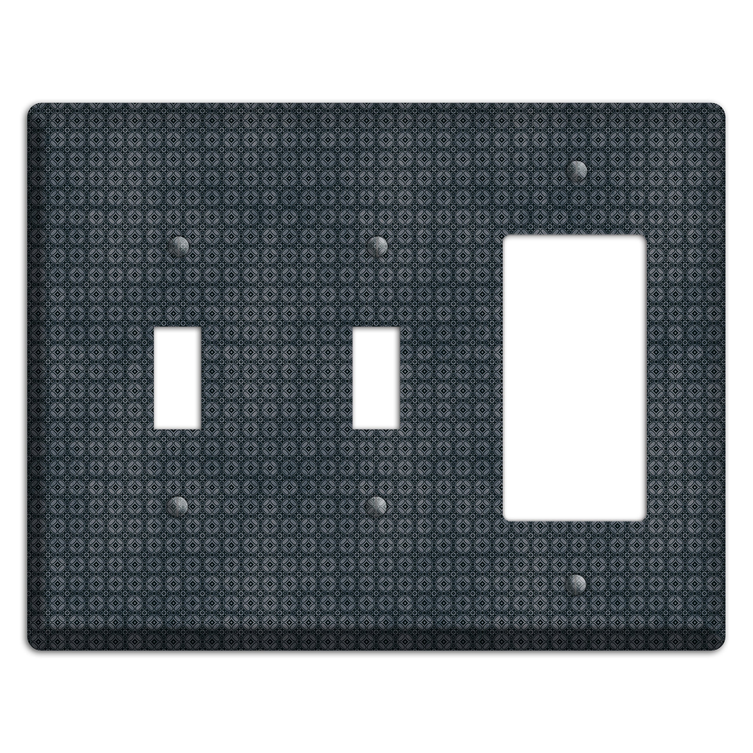 Multi Black and Grey Arabesque 2 Toggle / Rocker Wallplate
