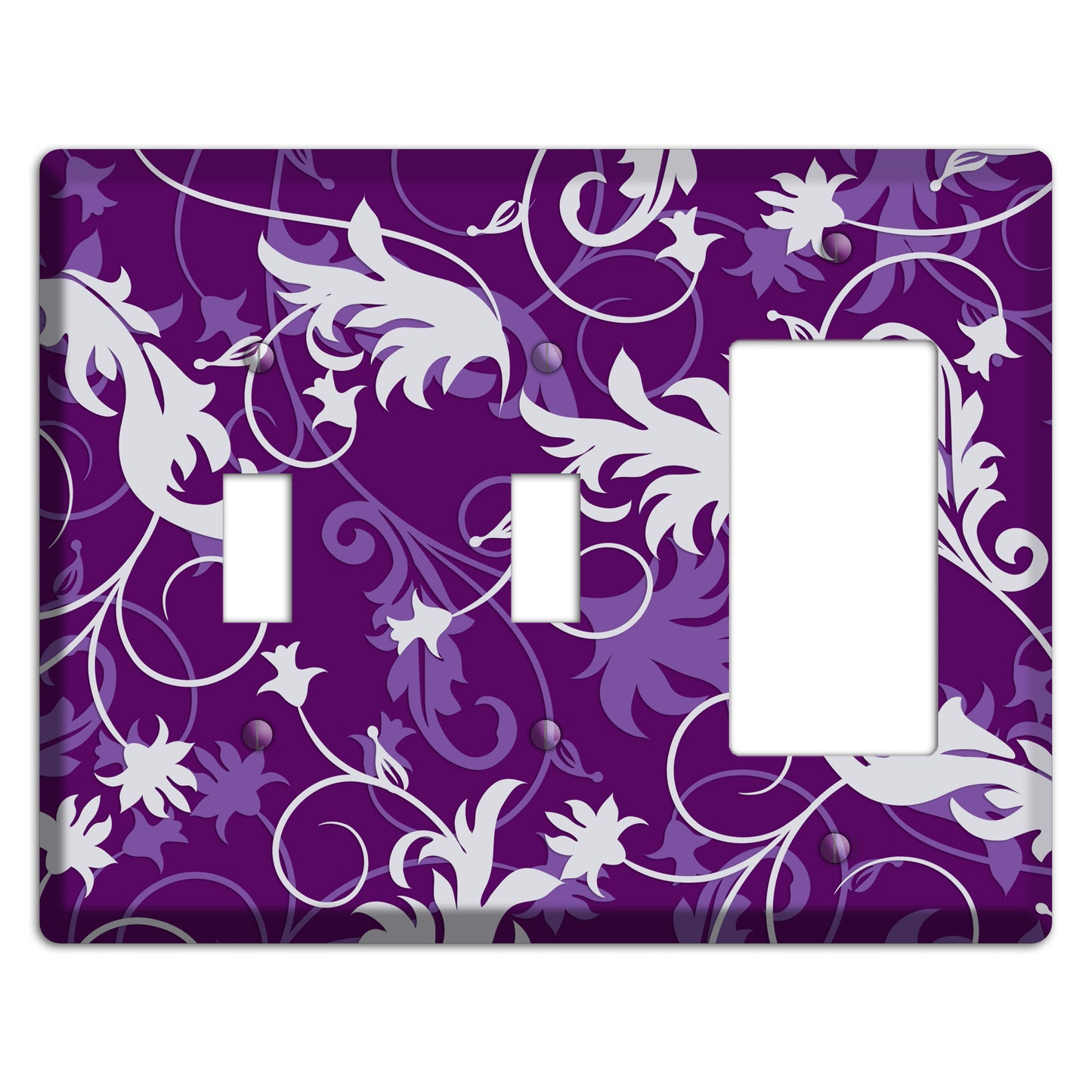 Purple Victorian 2 Toggle / Rocker Wallplate