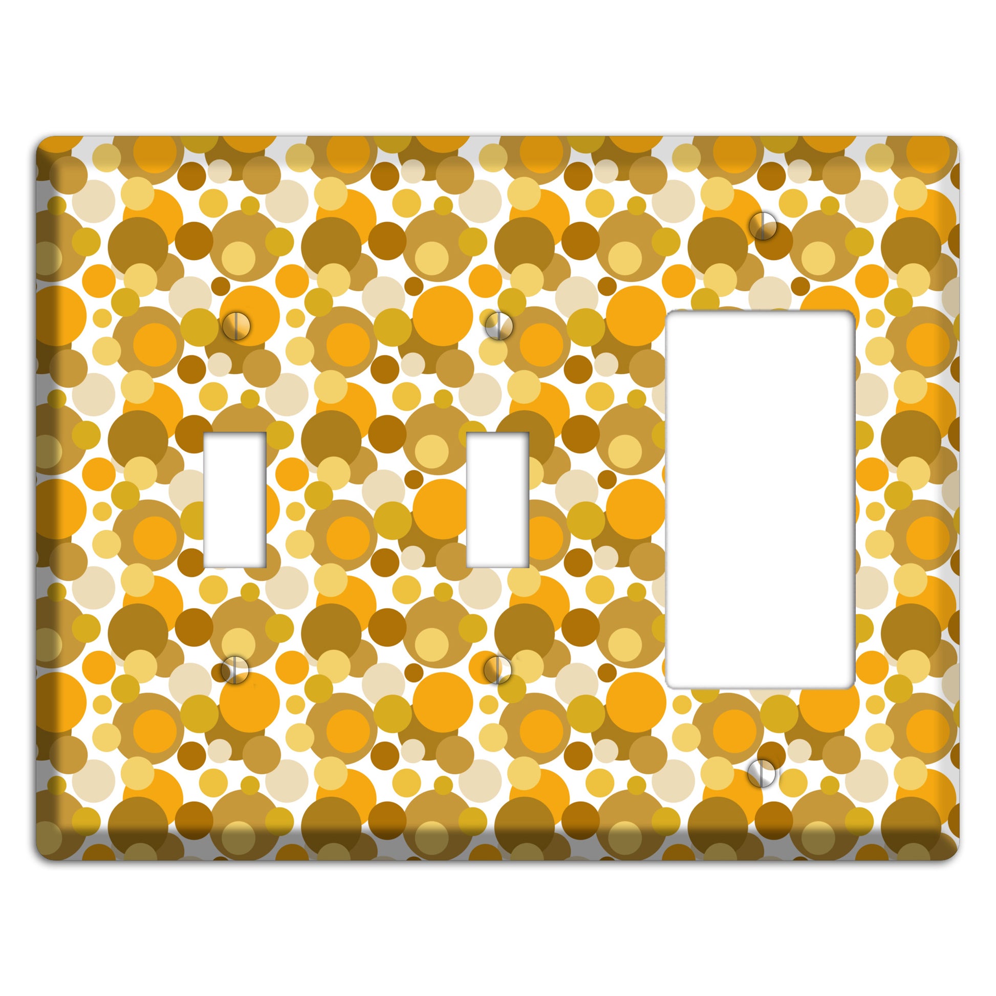 Multi Umber Bubble Dots 2 Toggle / Rocker Wallplate