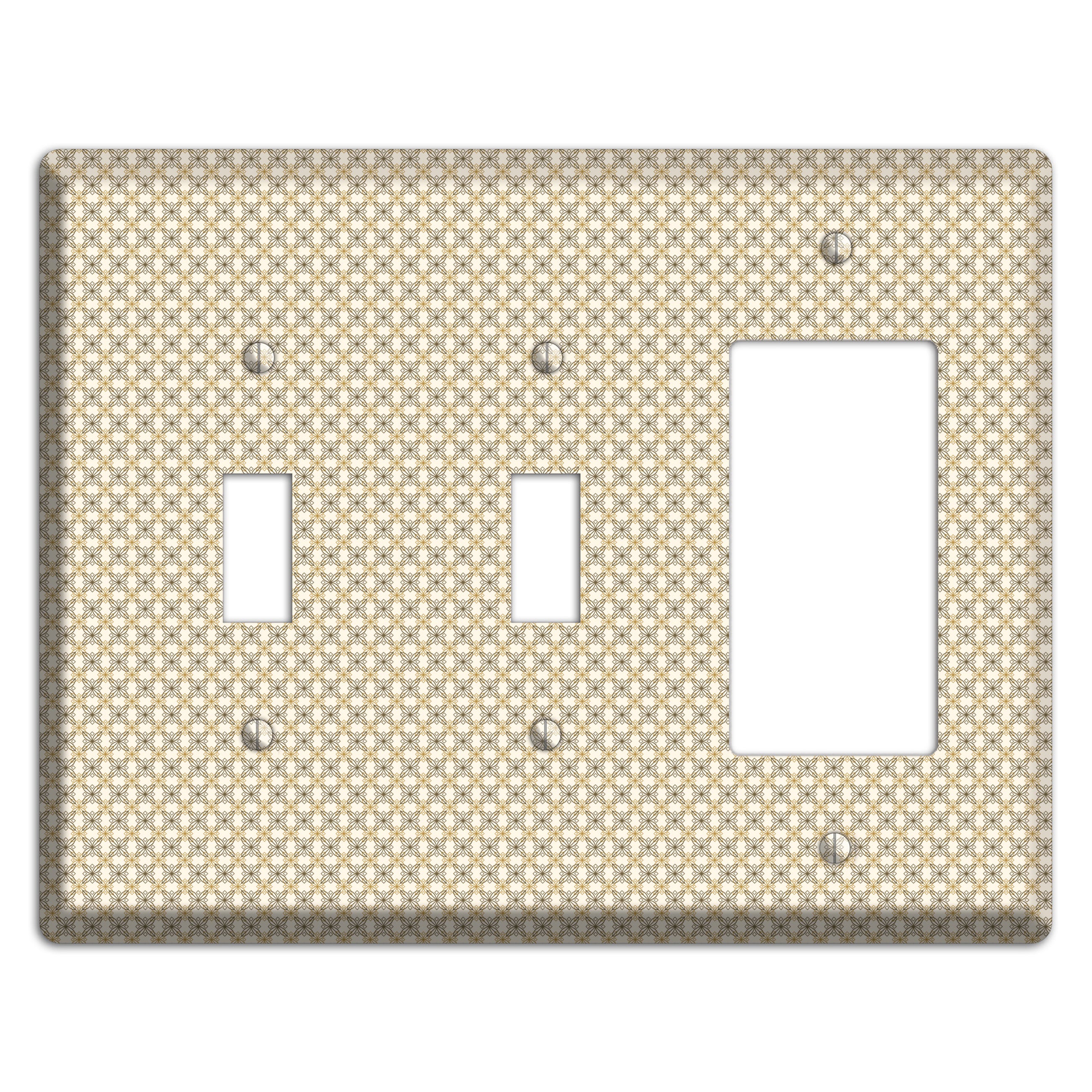 Multi Beige Tiled Arabesque 2 Toggle / Rocker Wallplate