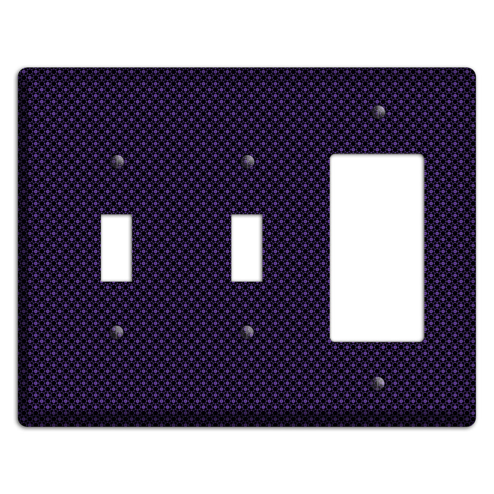Multi Purple Geometric 2 Toggle / Rocker Wallplate