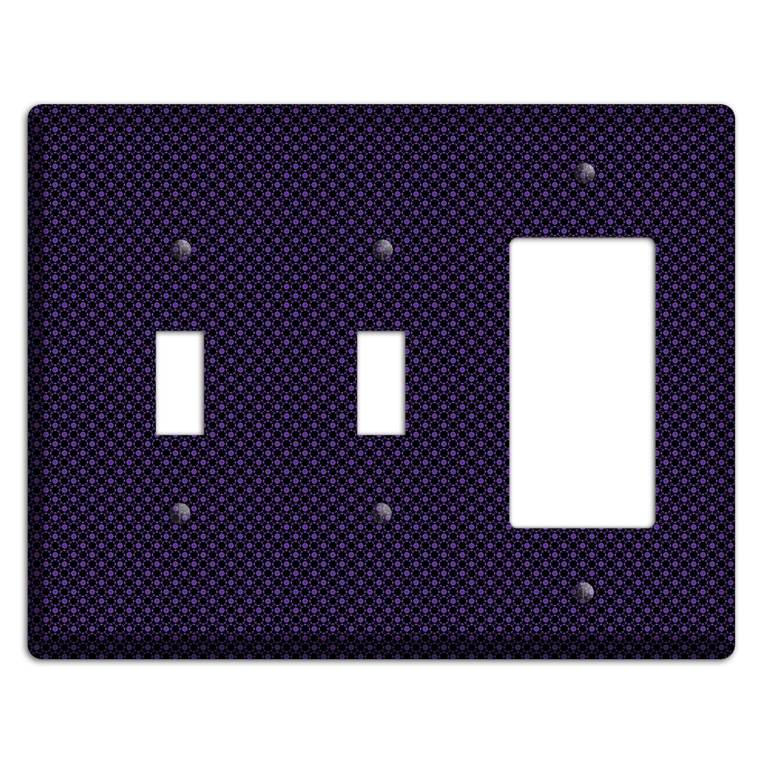 Multi Purple Geometric 2 Toggle / Rocker Wallplate
