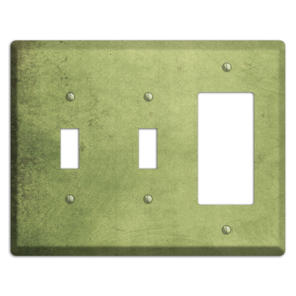 Green Smoke Vintage Grunge 2 Toggle / Rocker Wallplate