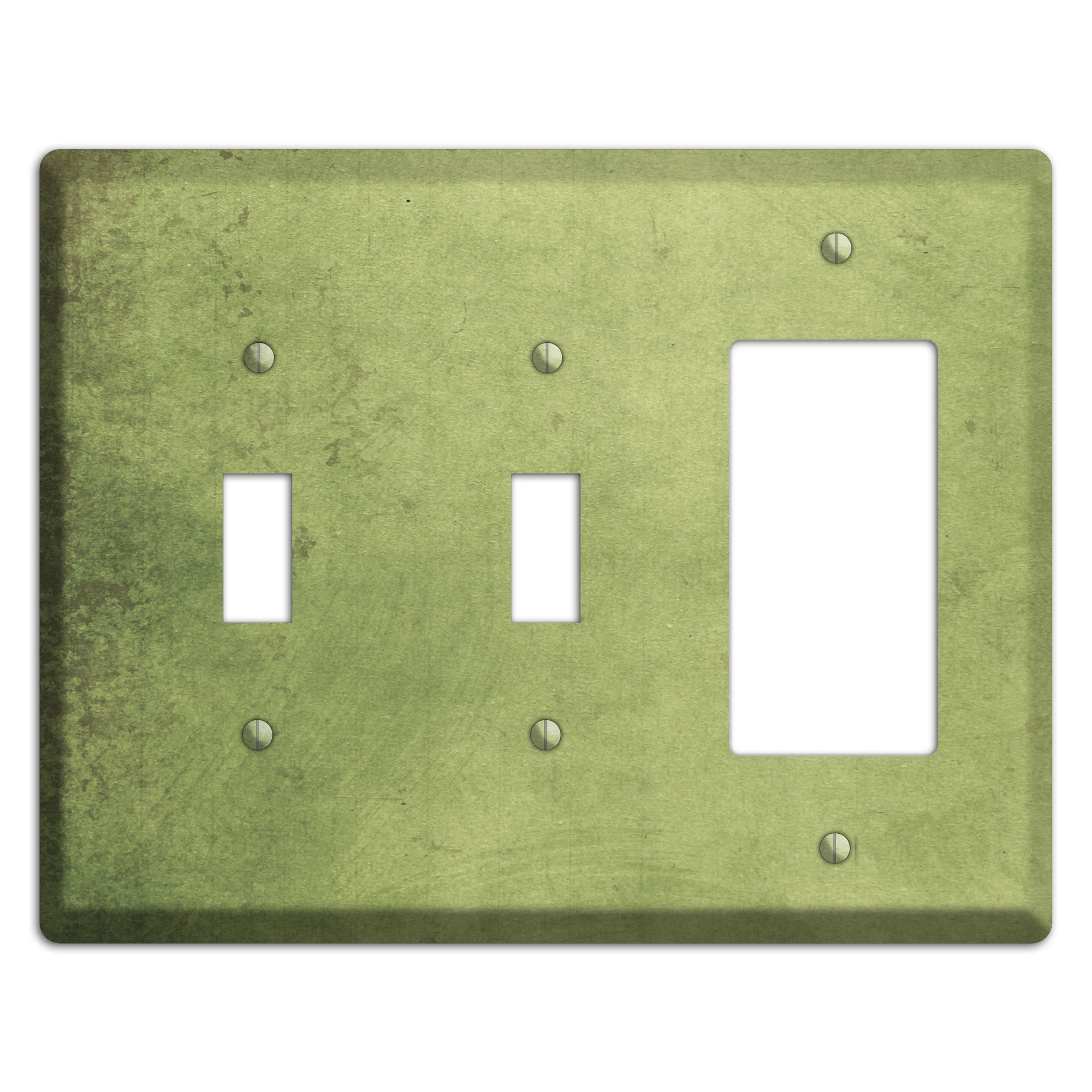 Green Smoke Vintage Grunge 2 Toggle / Rocker Wallplate
