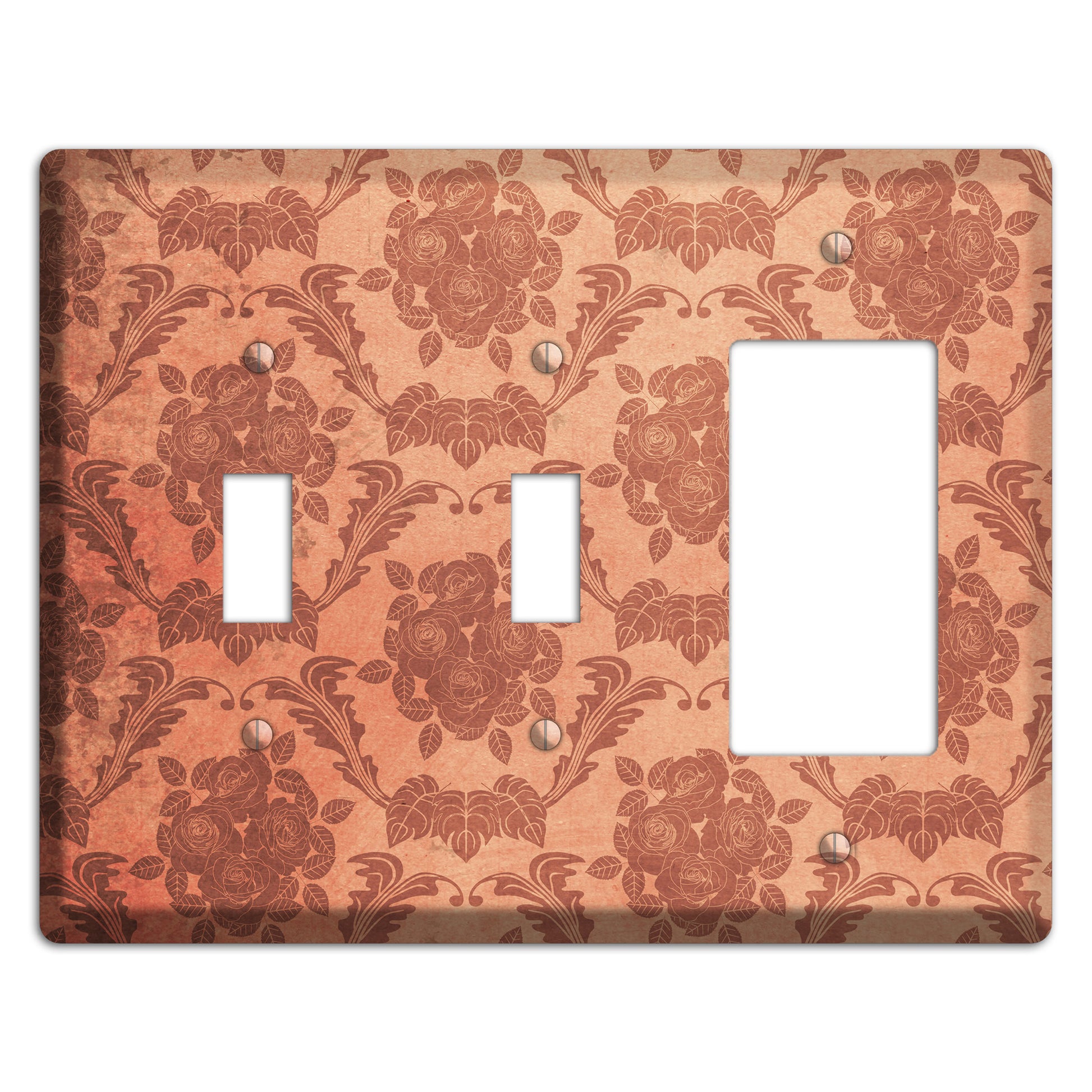 Contessa Vintage Rose Damask 2 Toggle / Rocker Wallplate