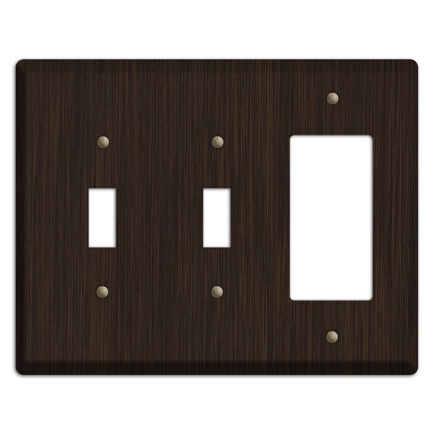 Wenge Wood 2 Toggle / Rocker Cover Plate
