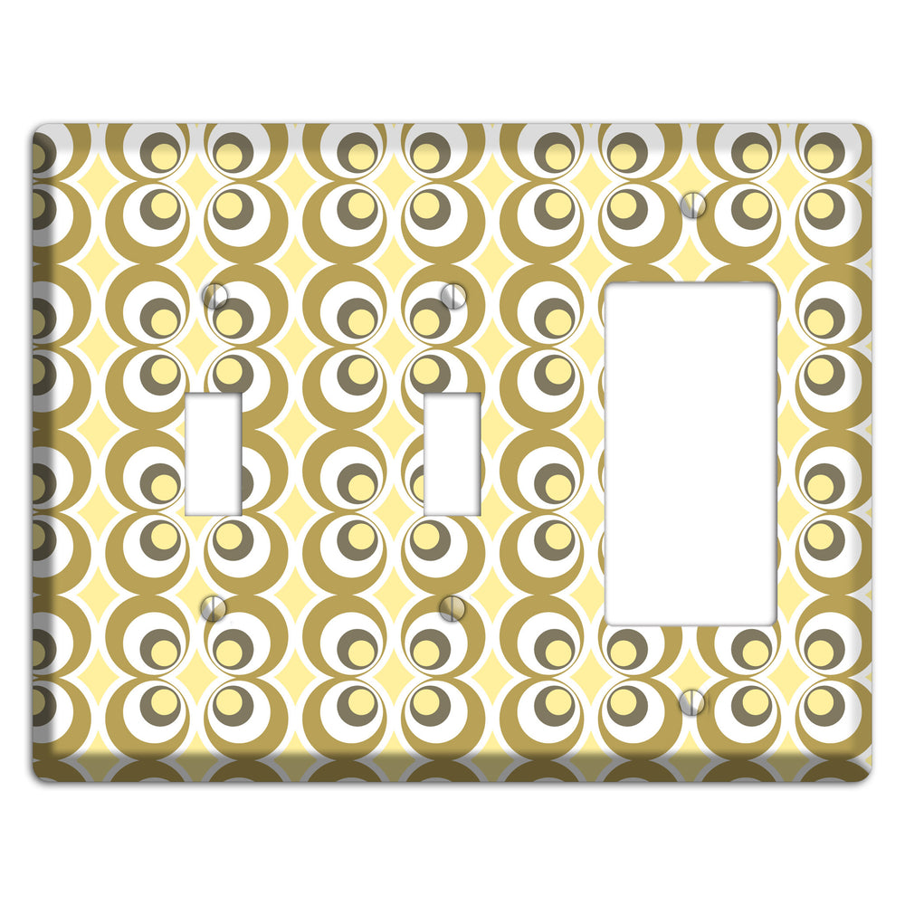 Multi Olive Offset Bullseye 2 Toggle / Rocker Wallplate