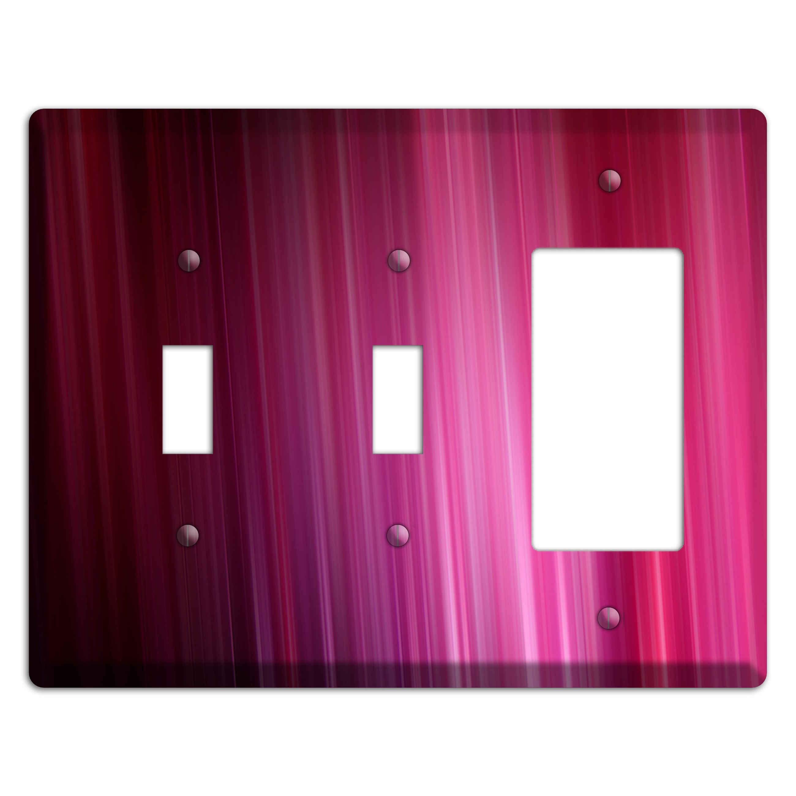 Fuschia Ray of Light 2 Toggle / Rocker Wallplate