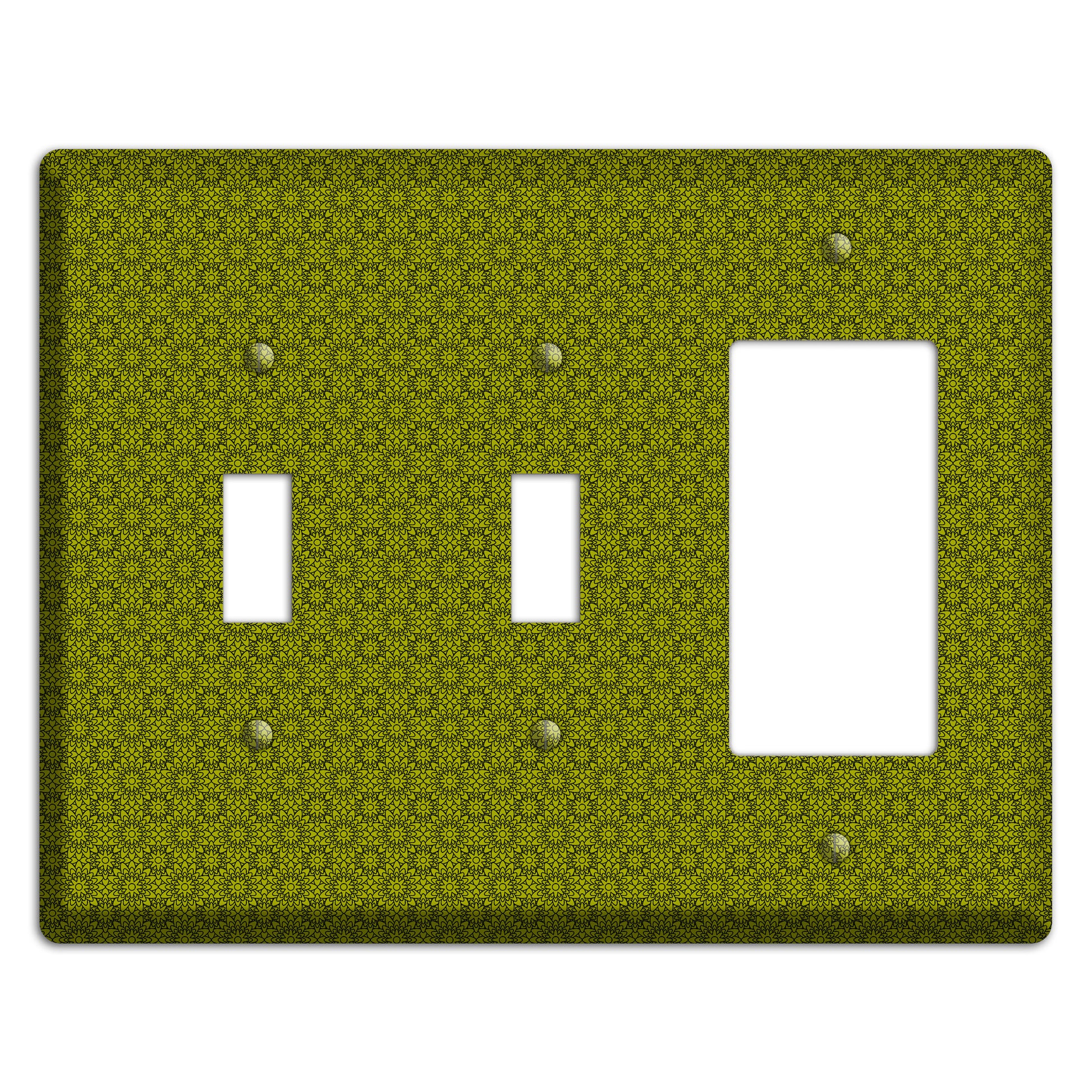 Multi Green Foulard 2 Toggle / Rocker Wallplate