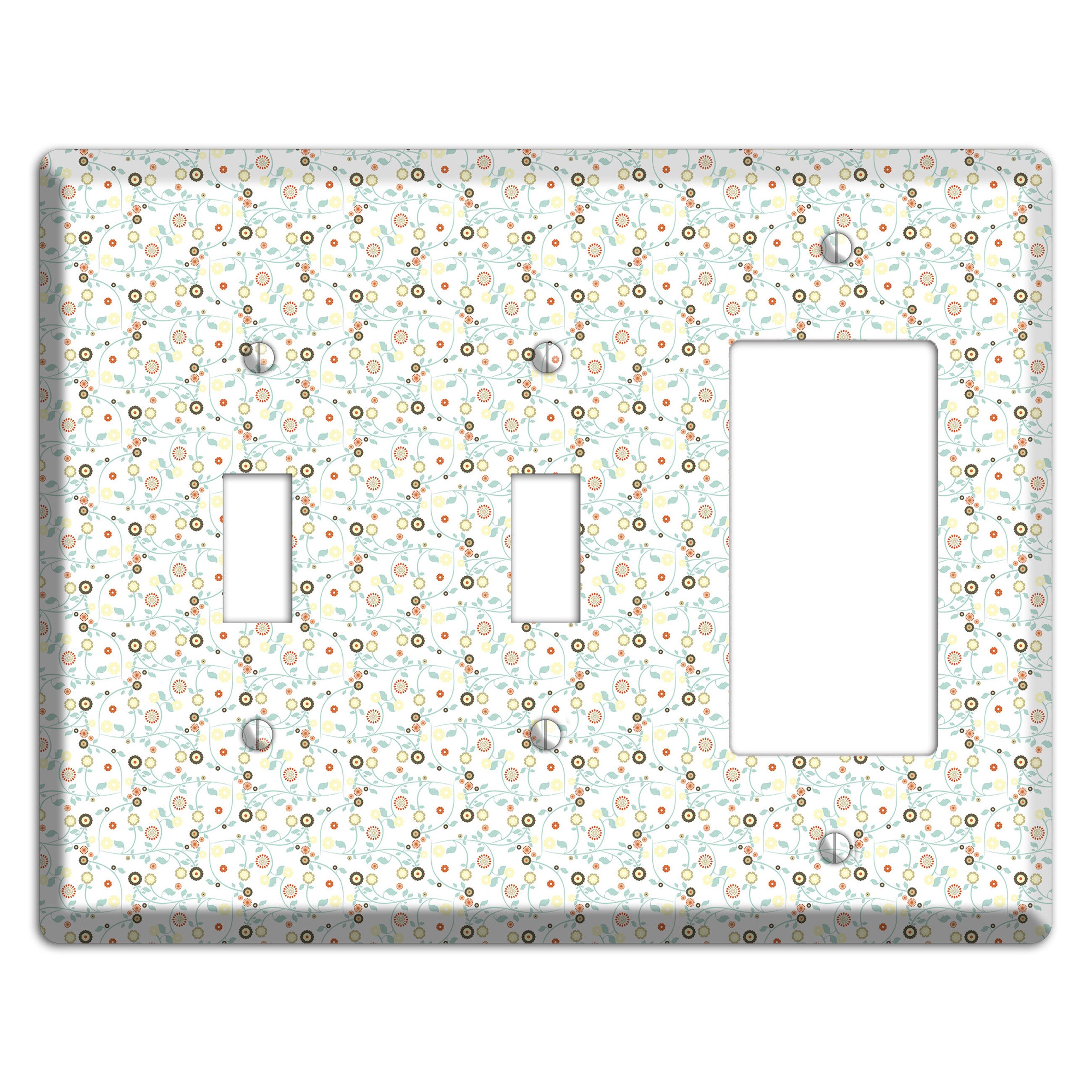 Small Cute Flowers 2 Toggle / Rocker Wallplate