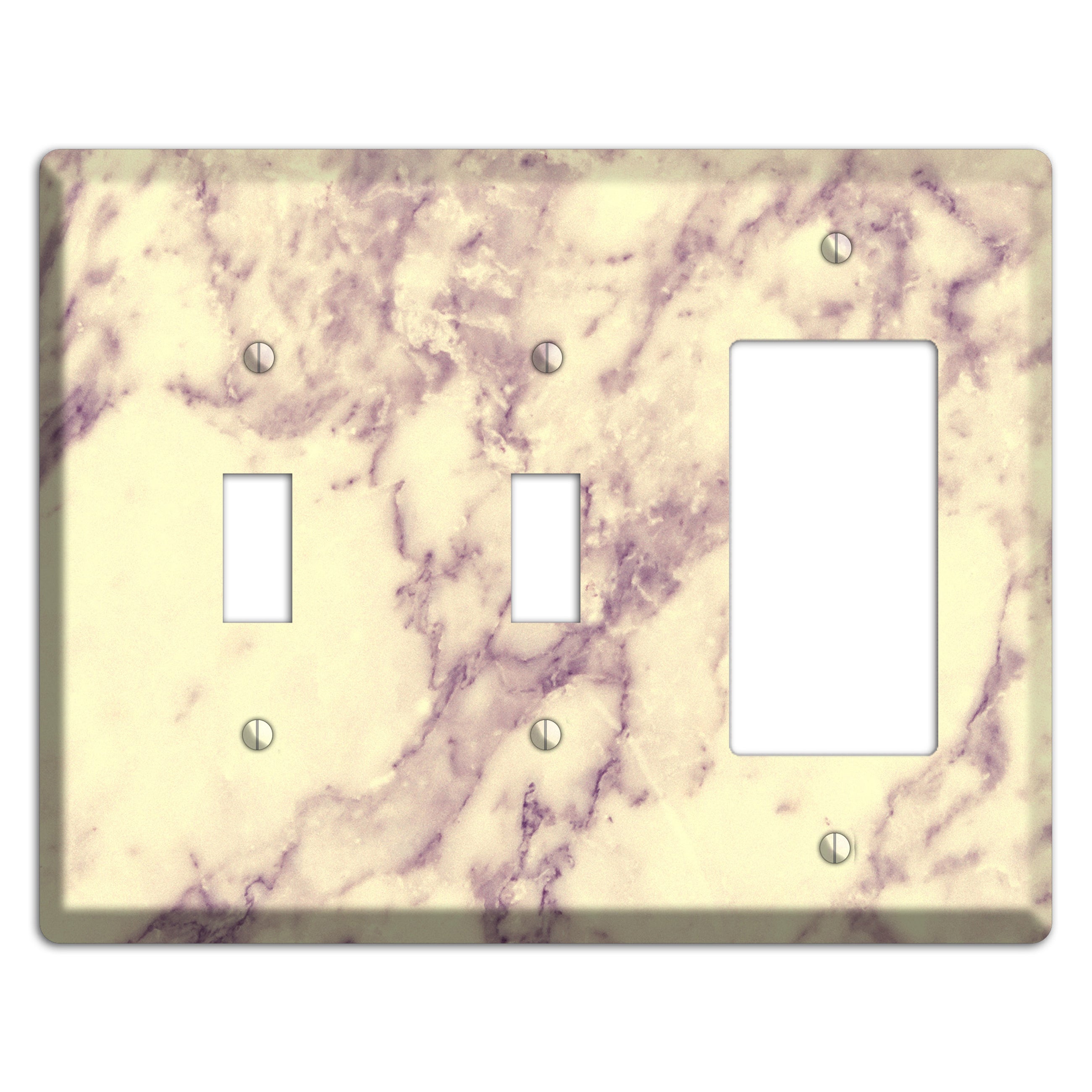 Champagne Marble 2 Toggle / Rocker Wallplate