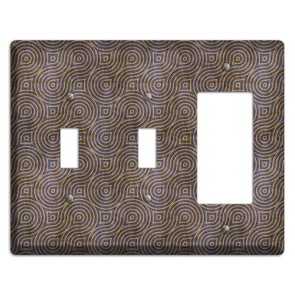 Purple Swirl 2 Toggle / Rocker Wallplate