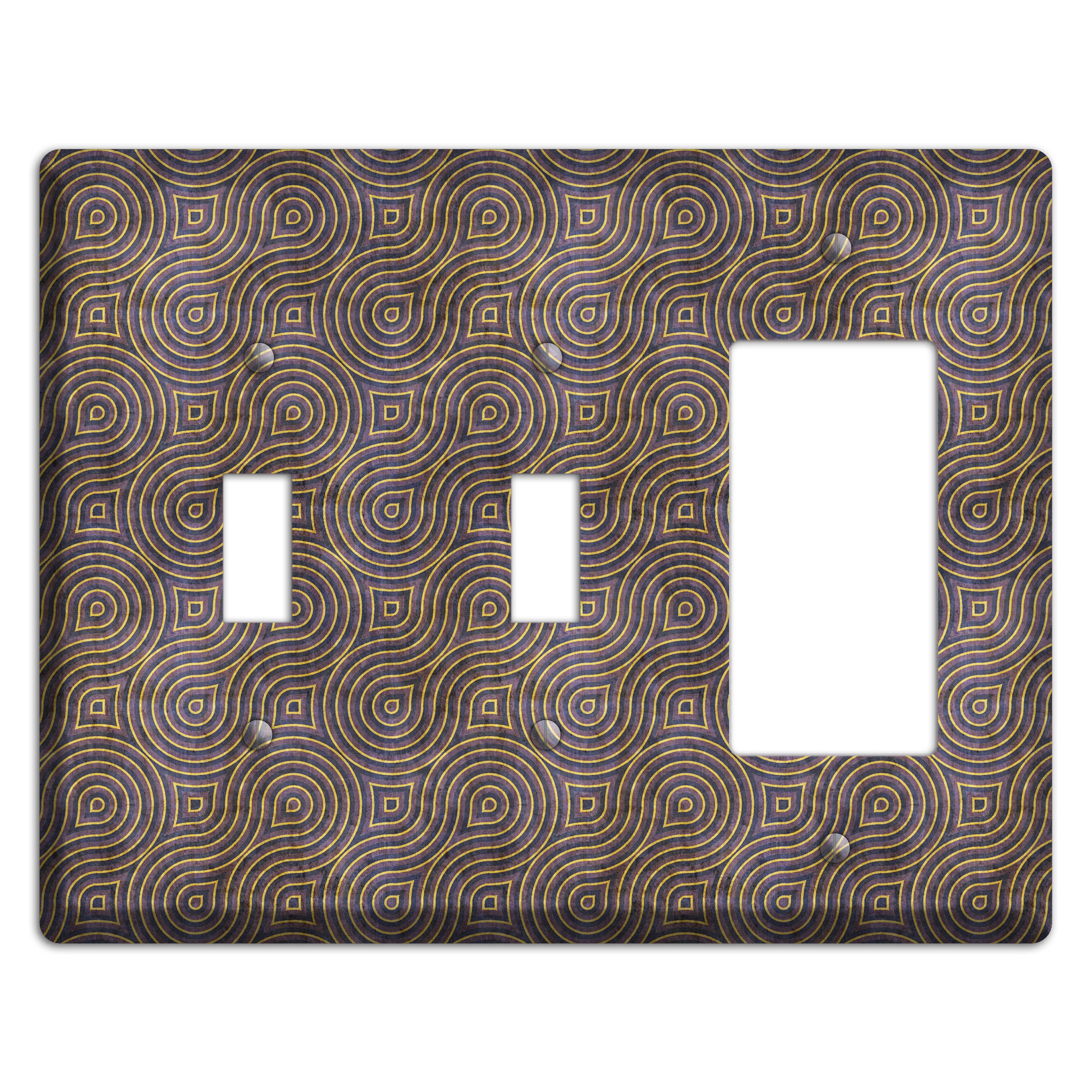 Purple Swirl 2 Toggle / Rocker Wallplate
